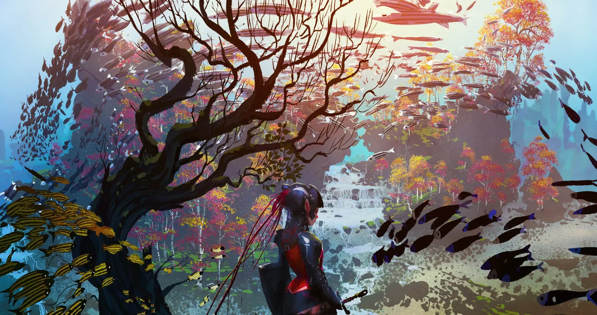 [pixiv]P站官网图集山水一程，三生有幸。-公众号小姨ai