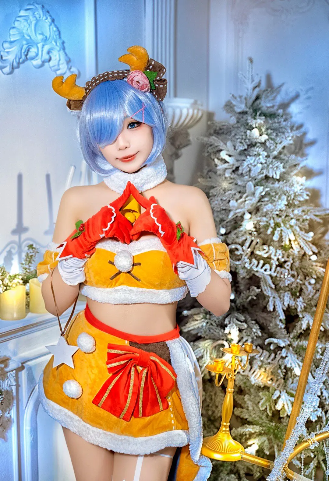 动漫Coser@酥棠Alina《Re：从零开始的异世界生活》蕾姆圣诞-公众号小姨ai