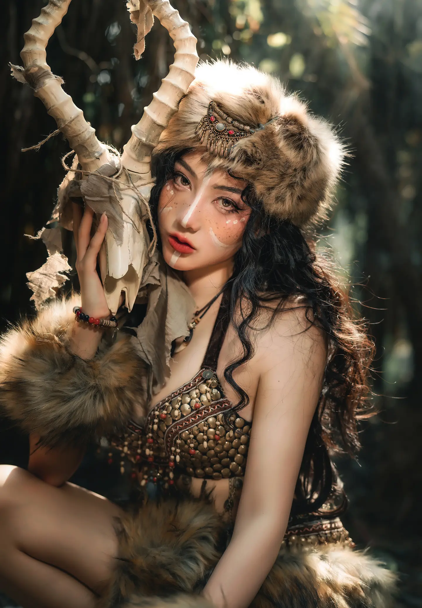 动漫Coser@如月灰 异域民族风情-公众号小姨ai