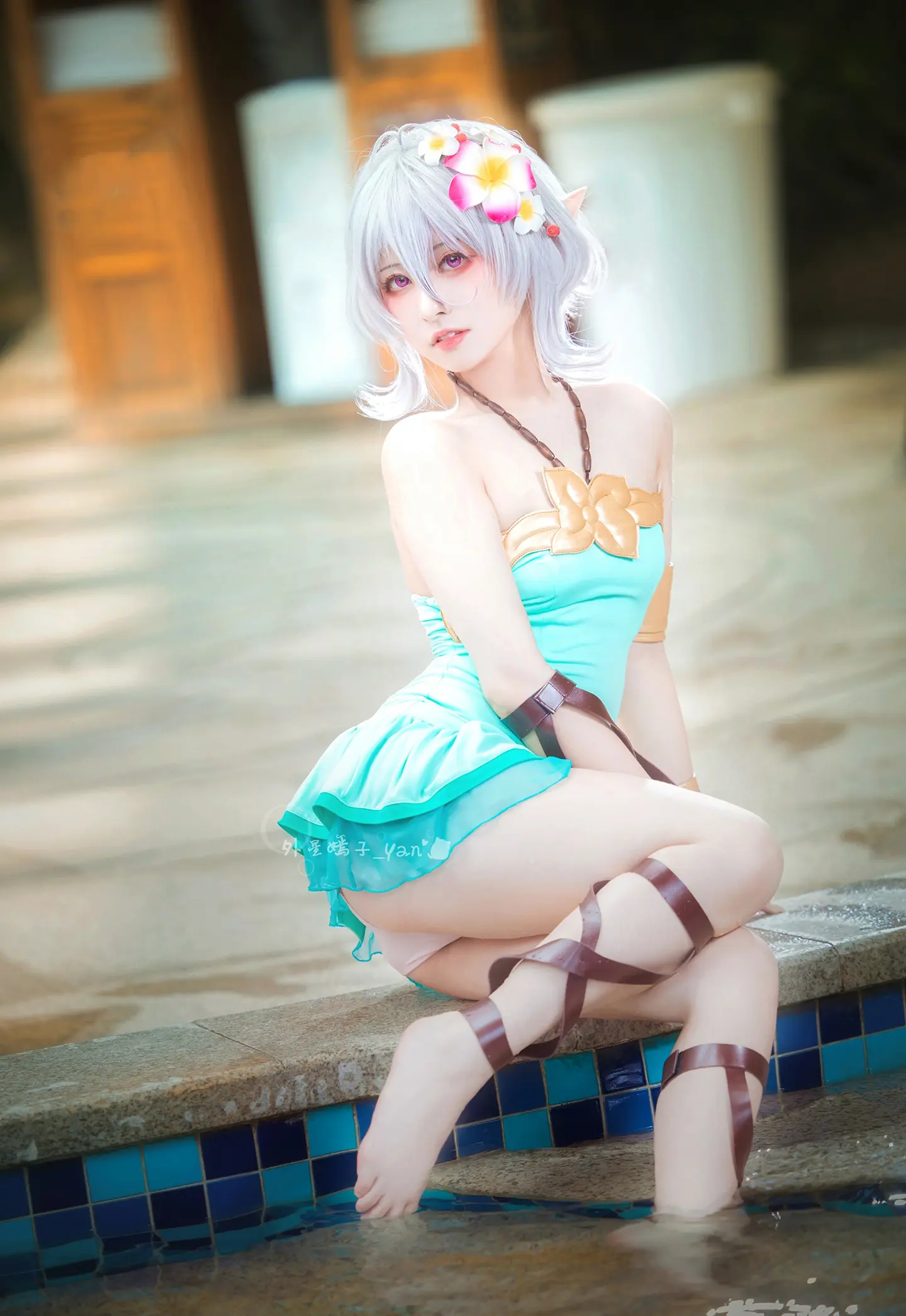 动漫Coser@外星嫣子_Yan《公主连结》可可萝泳装-公众号小姨ai