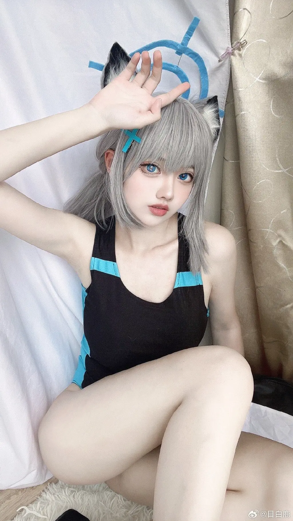 COSPLAY 这件泳衣……是专门为老师穿的 ​​​ 蔚蓝档案 砂狼白子@目白鹿 COSPLAY-第11张