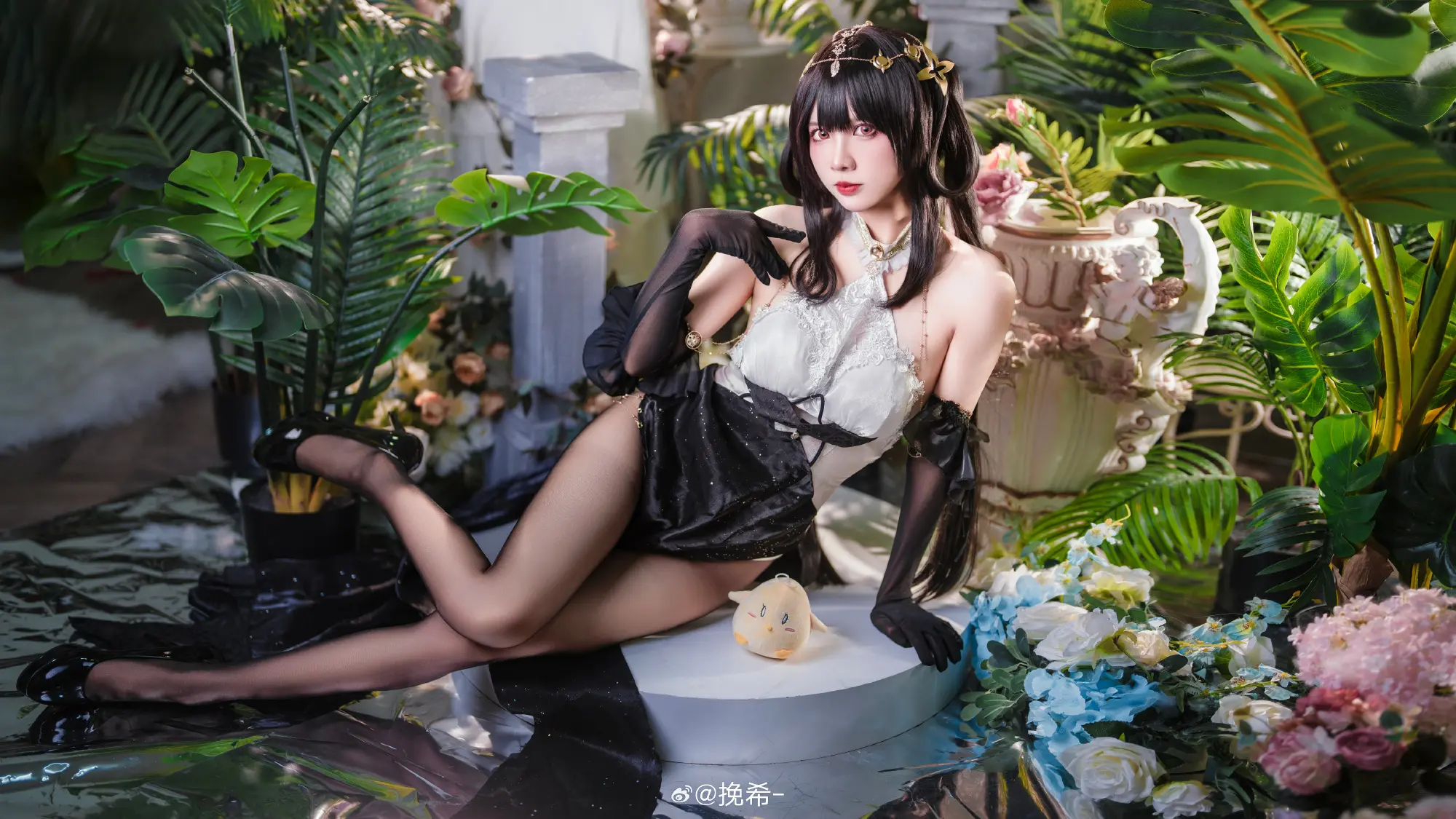 哦？是指挥官啊，你也是来此处避暑么？真是奇妙的巧合啊cos 碧蓝航线 镇海·潋滟水色@挽希- COSPLAY-第7张