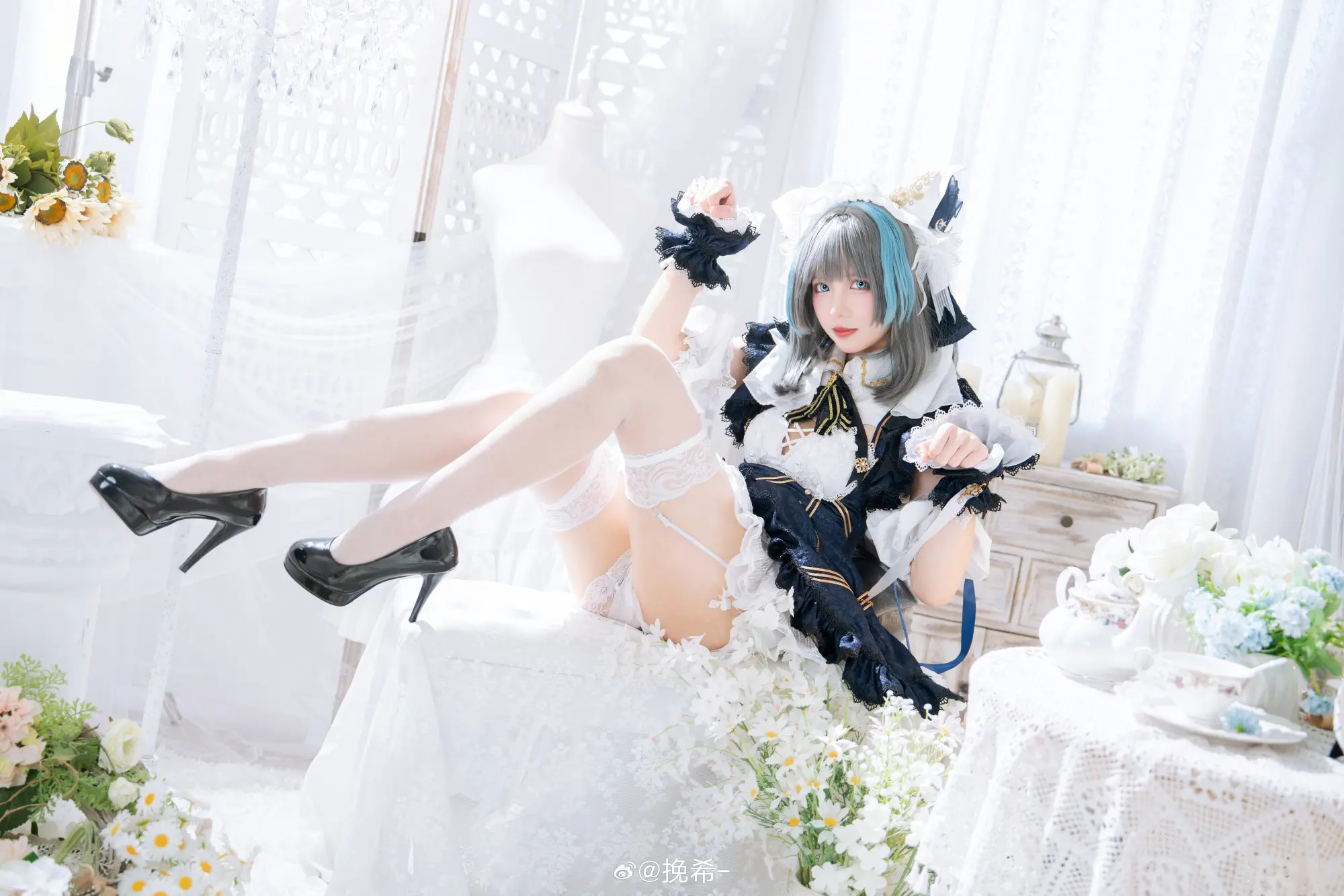 COSPLAY 柴郡才不是猫呢！虽然是像猫一样可爱不过总归不是猫啦！ 碧蓝航线 柴郡@挽希- COSPLAY-第5张