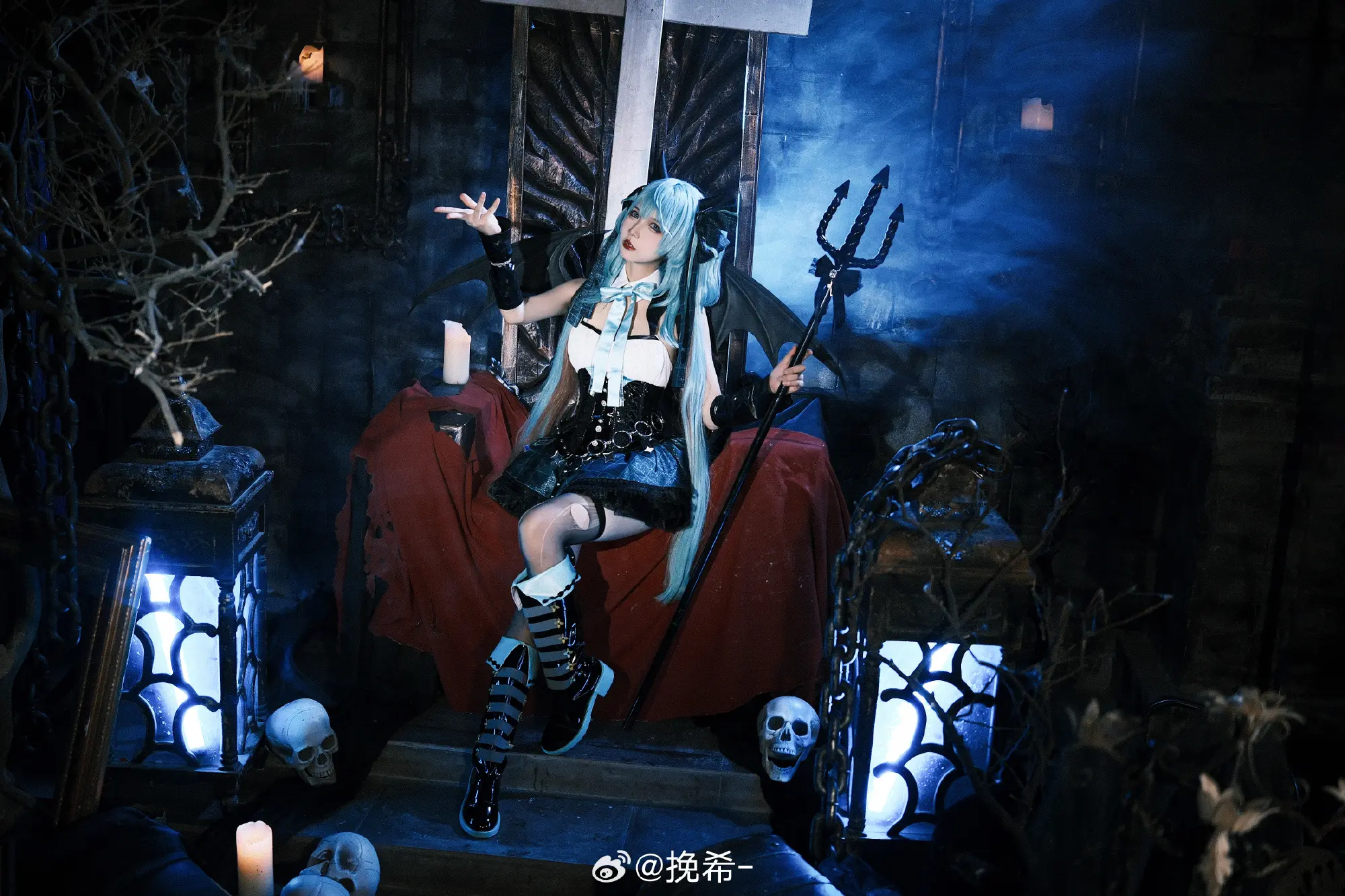 cosplay 初音未来  🖤 初音x小浣熊联动 🤍@挽希- COSPLAY-第2张