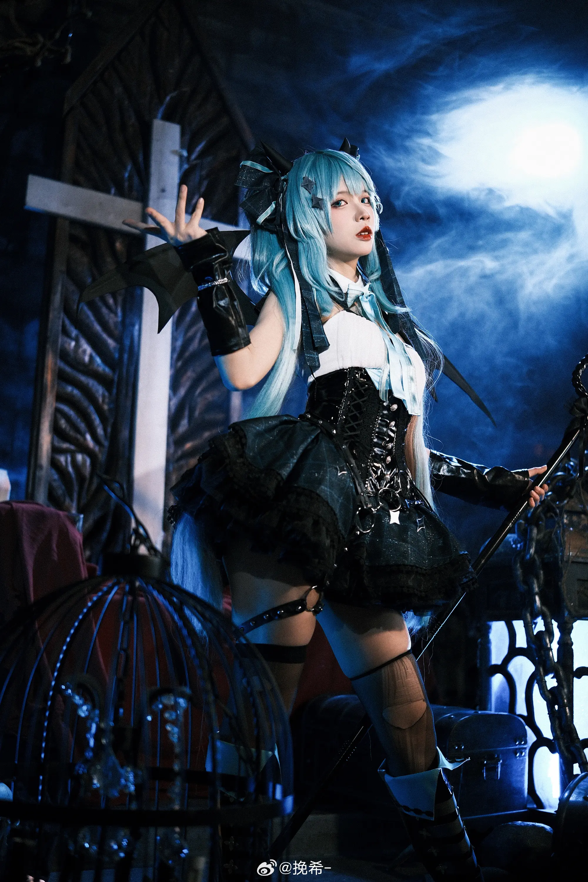 cosplay 初音未来  🖤 初音x小浣熊联动 🤍@挽希- COSPLAY-第6张