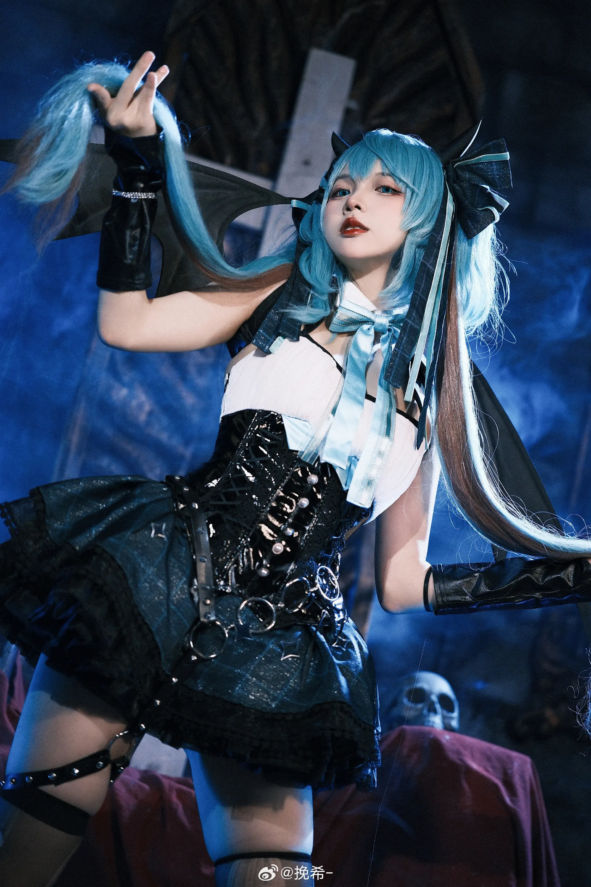 cosplay 初音未来  🖤 初音x小浣熊联动 🤍@挽希- COSPLAY-第13张