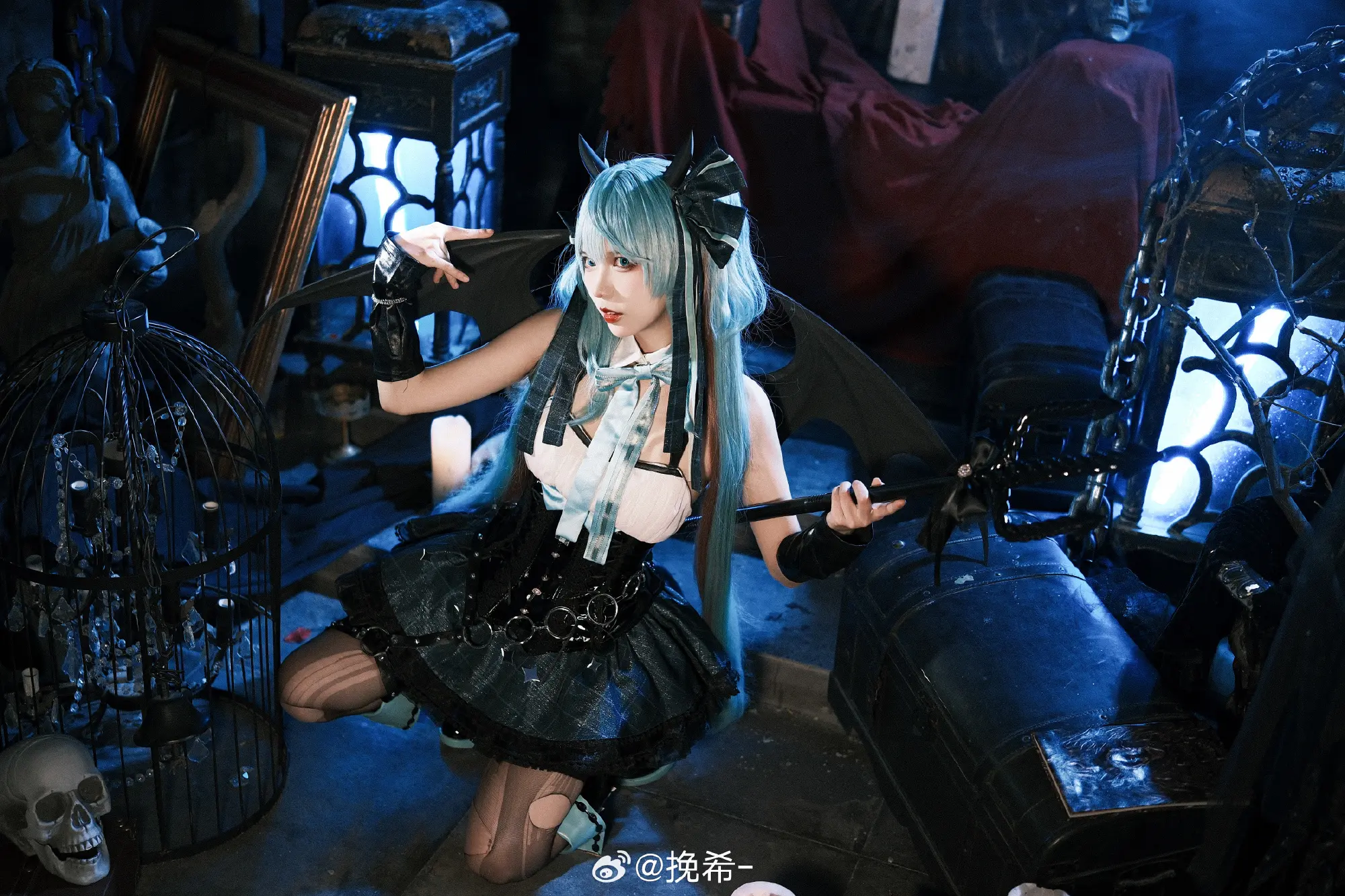 cosplay 初音未来  🖤 初音x小浣熊联动 🤍@挽希- COSPLAY-第4张