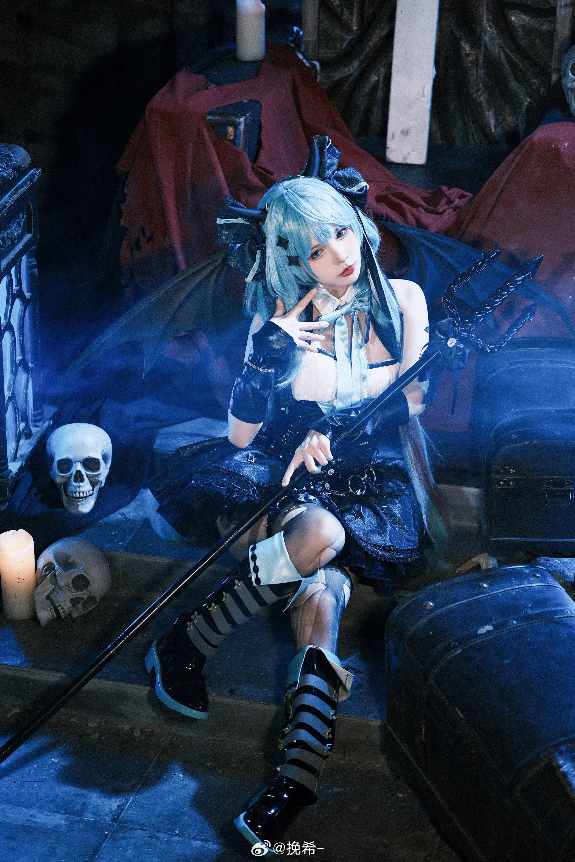 cosplay 初音未来  🖤 初音x小浣熊联动 🤍@挽希- COSPLAY-第7张