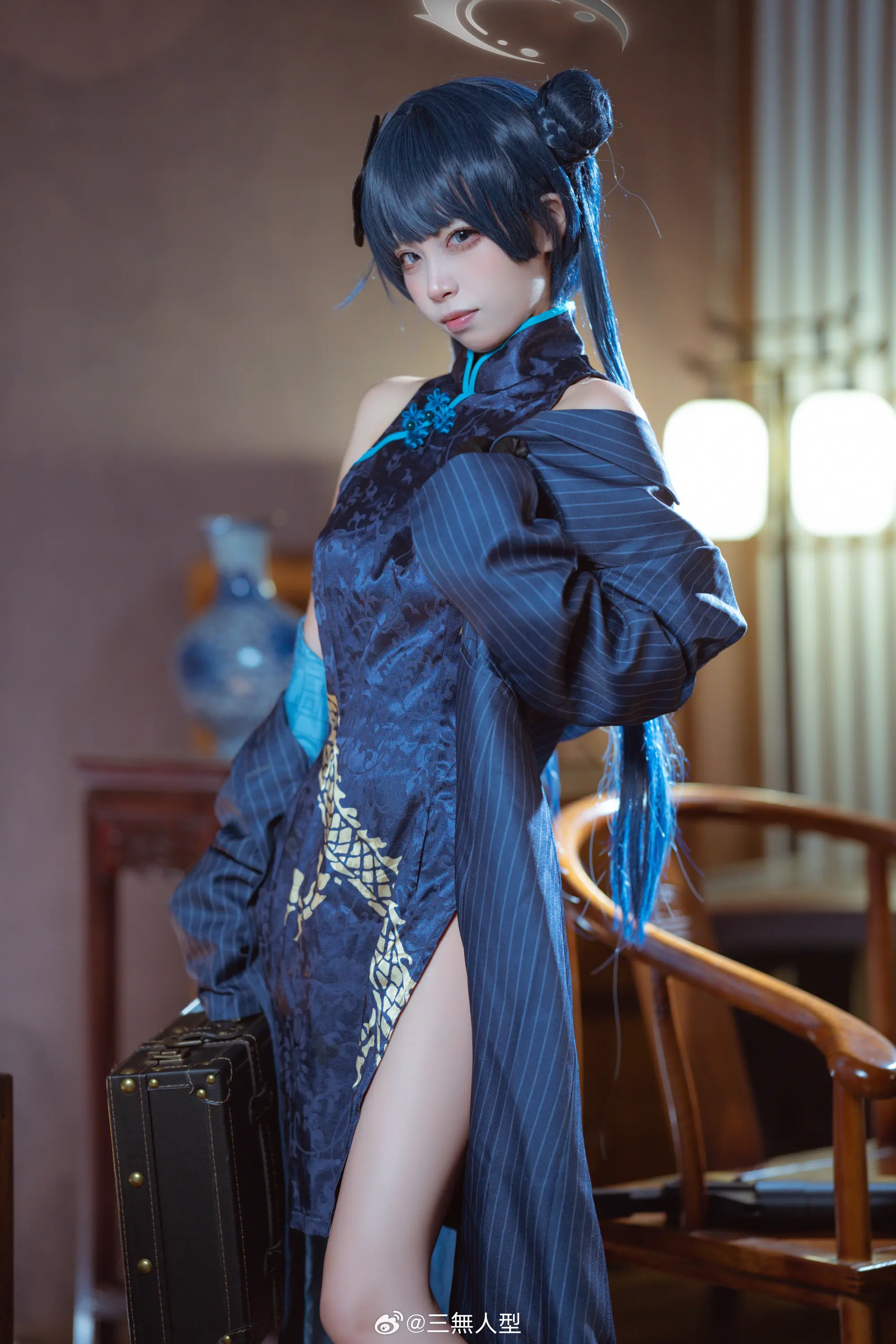 COSPLAY sensei  事情办完了以后，会继续留在山海经吗？ 碧蓝档案 妃咲@三無人型 COSPLAY-第2张