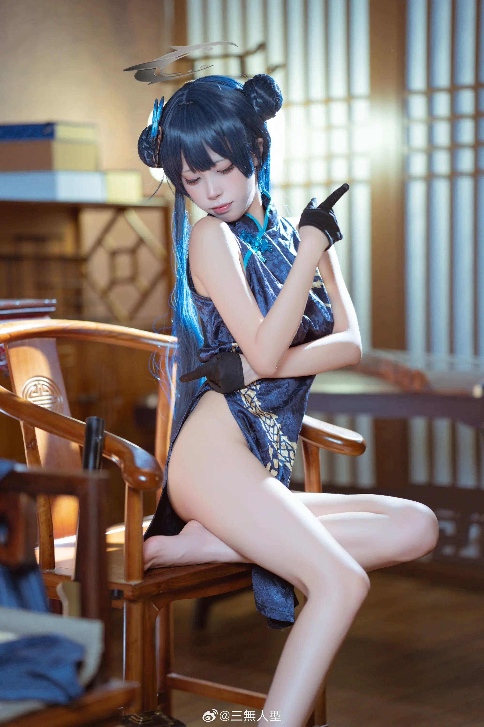 COSPLAY sensei  事情办完了以后，会继续留在山海经吗？ 碧蓝档案 妃咲@三無人型 COSPLAY-第6张