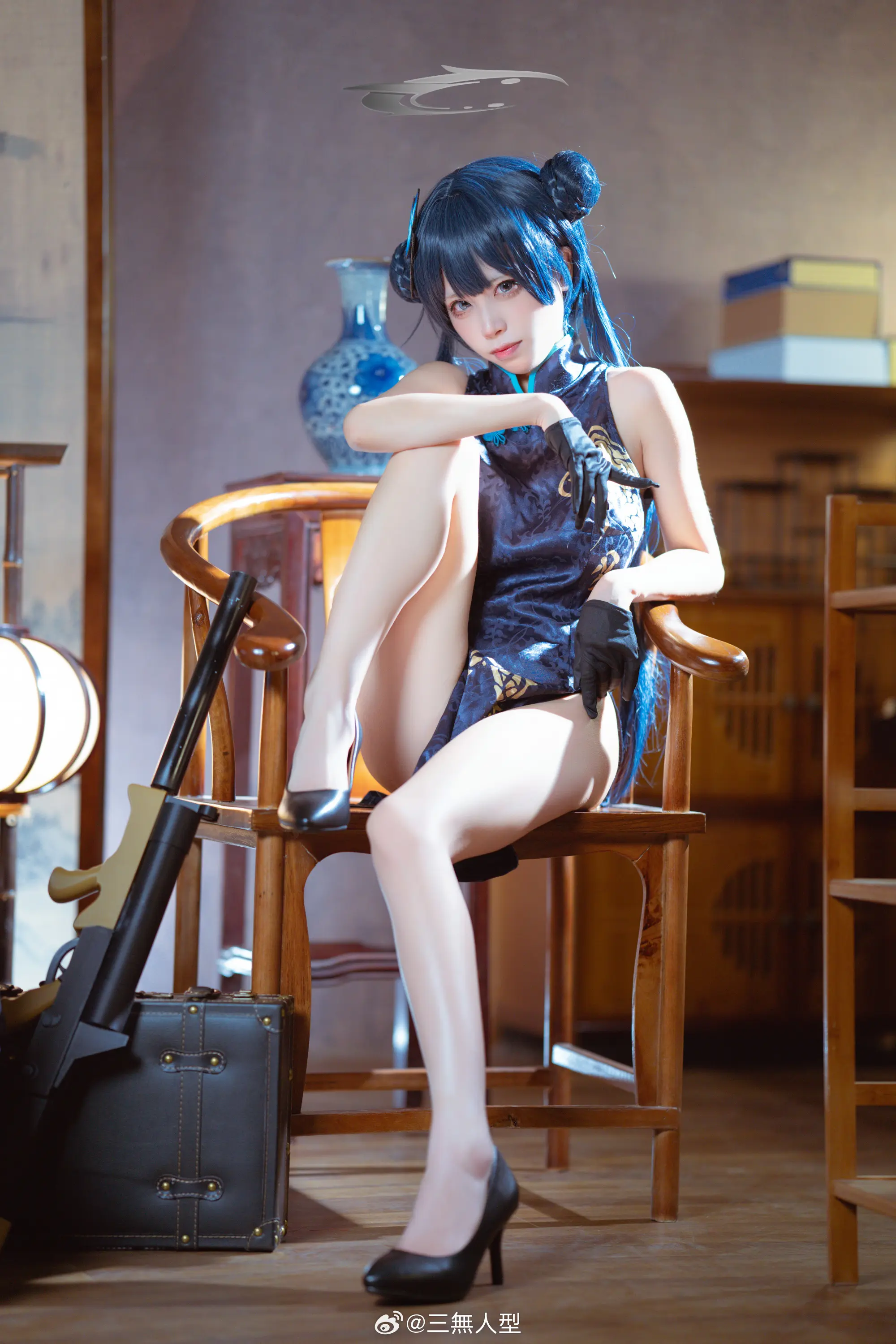 COSPLAY sensei  事情办完了以后，会继续留在山海经吗？ 碧蓝档案 妃咲@三無人型 COSPLAY-第4张