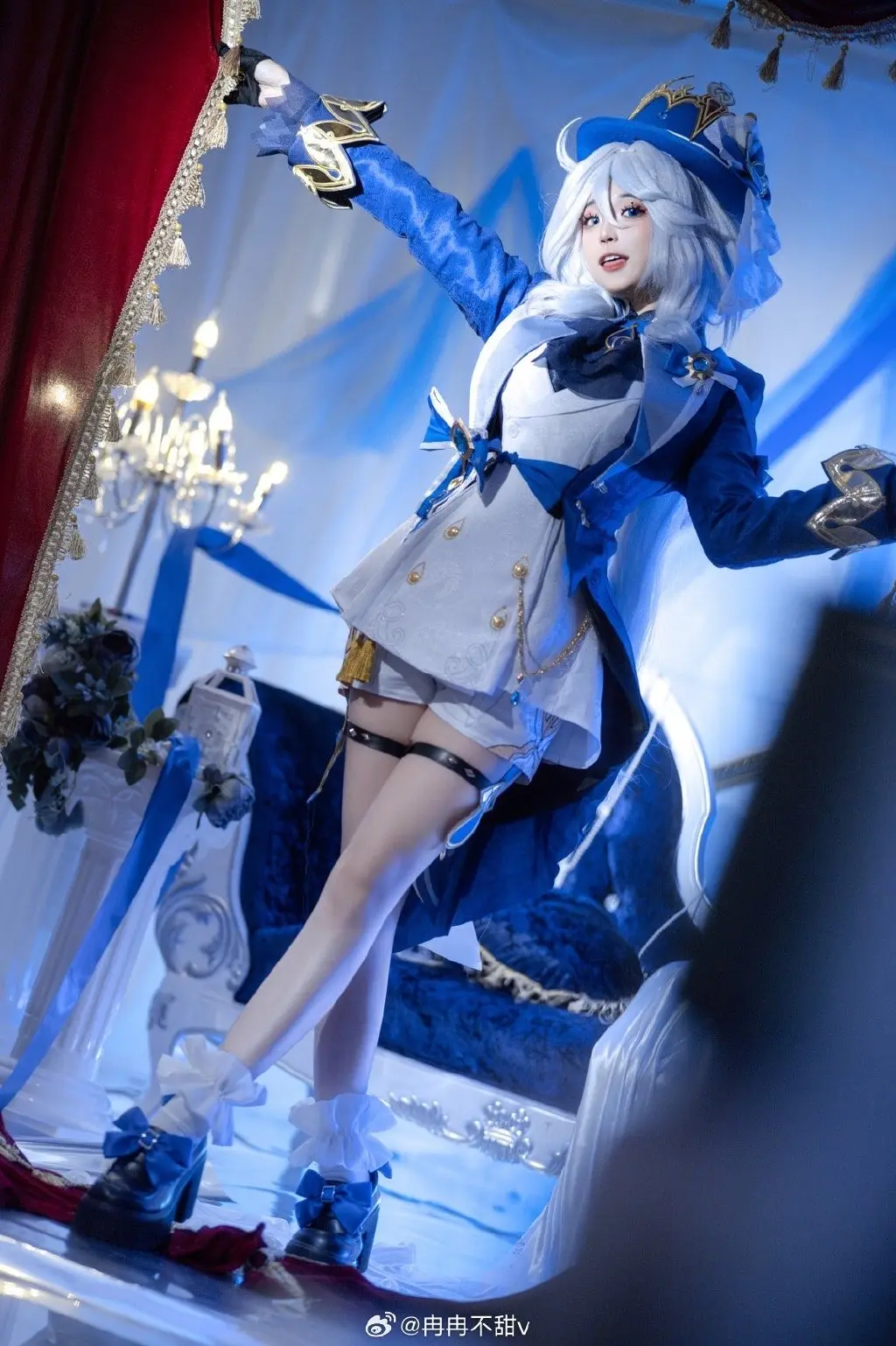 cosplay 审判舞台上的绝对焦点，直至谢幕的掌声响起。 原神 芙宁娜@冉冉不甜v COSPLAY-第6张