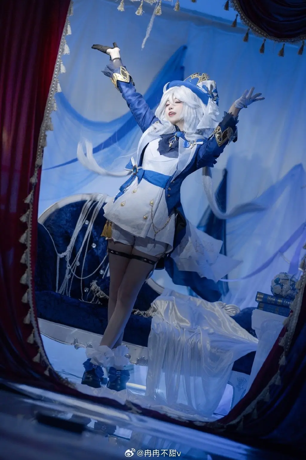 cosplay 审判舞台上的绝对焦点，直至谢幕的掌声响起。 原神 芙宁娜@冉冉不甜v COSPLAY-第4张