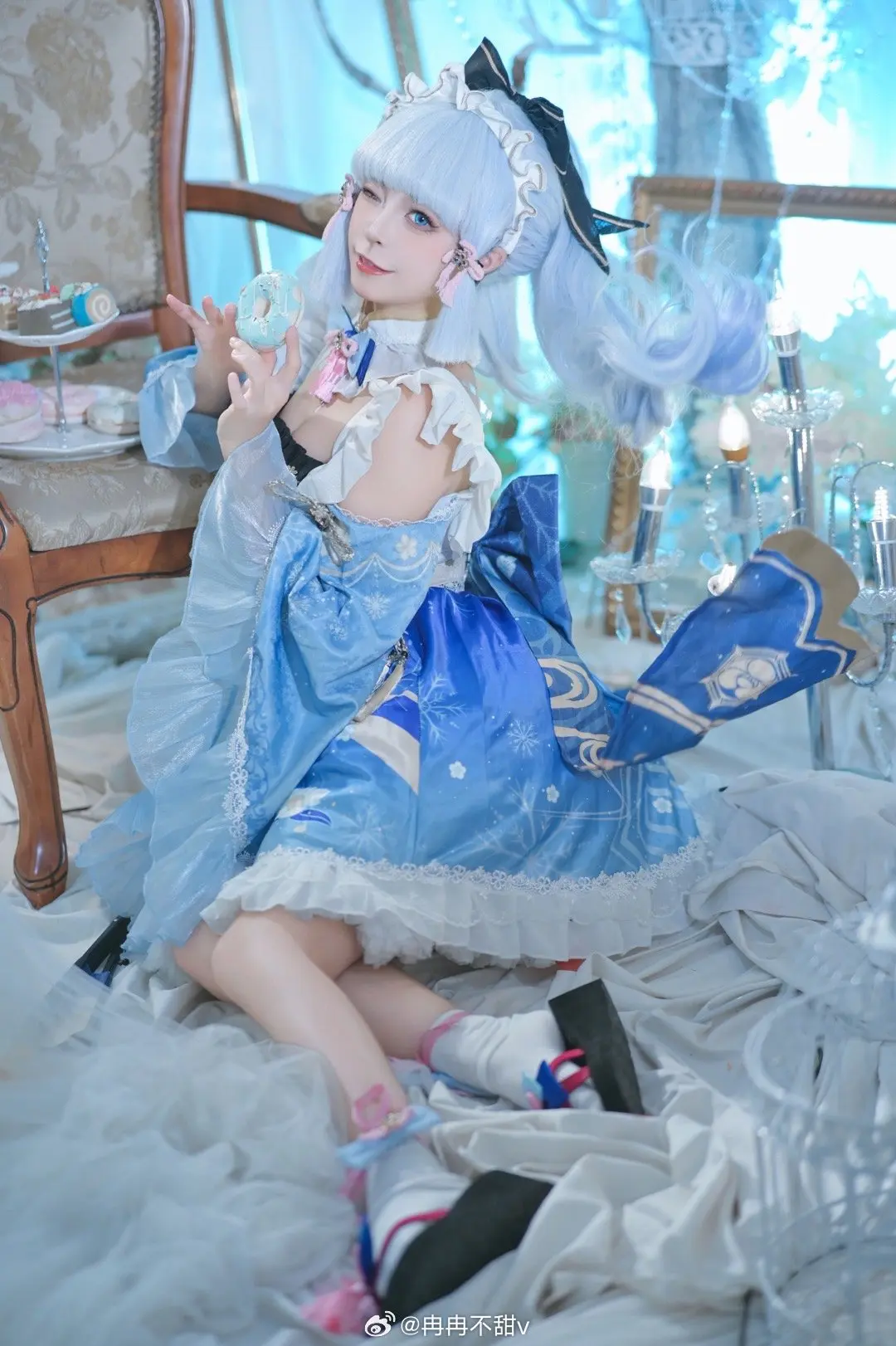 COSPLAY 旅行者，请好好的看着我～ 原神 绫华女仆@冉冉不甜v COSPLAY-第7张