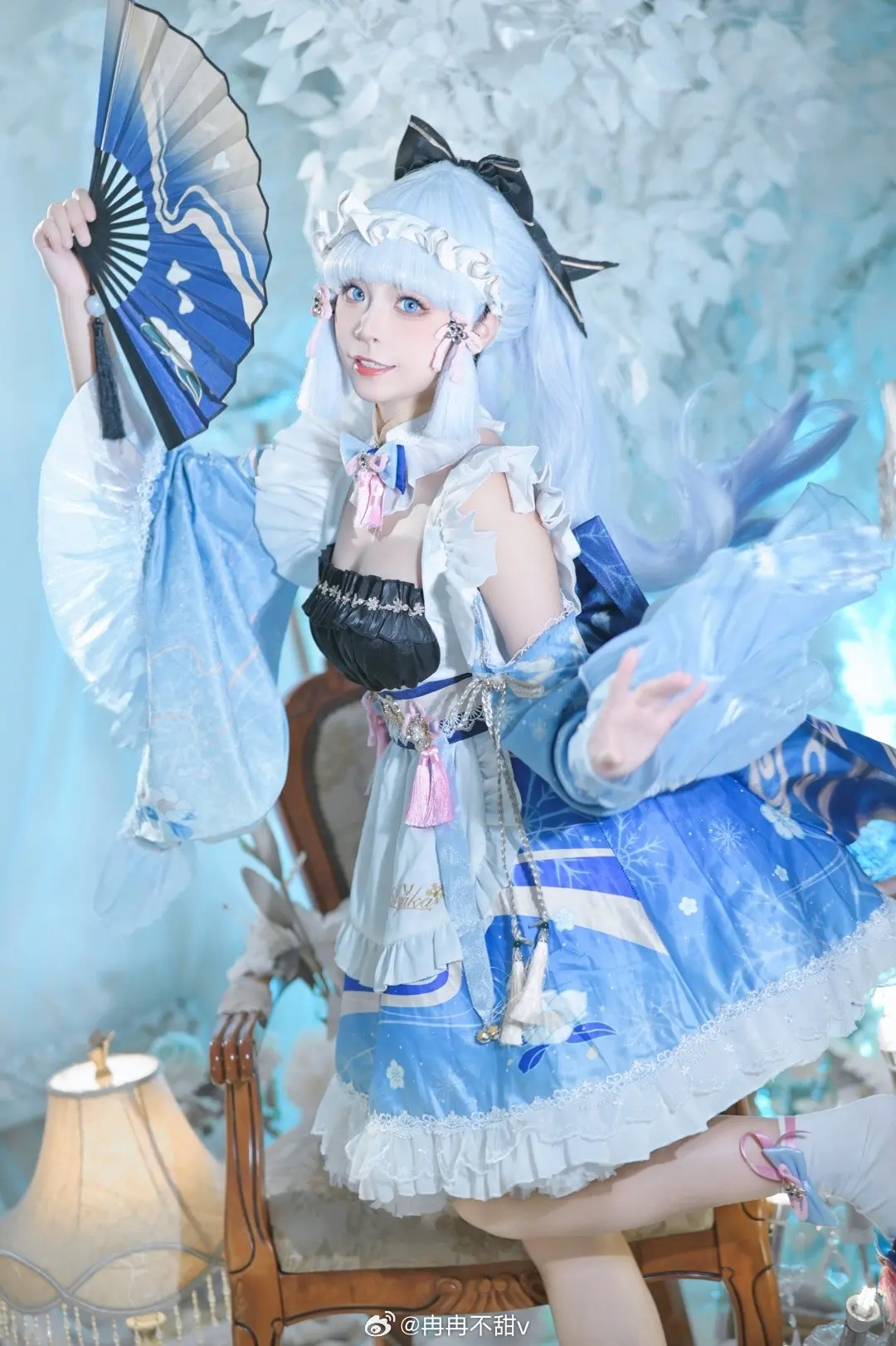 COSPLAY 旅行者，请好好的看着我～ 原神 绫华女仆@冉冉不甜v COSPLAY-第9张
