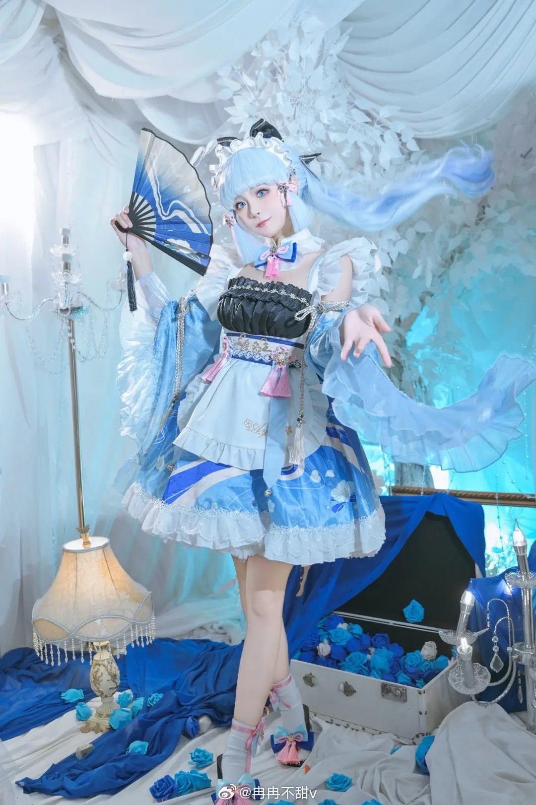 COSPLAY 旅行者，请好好的看着我～ 原神 绫华女仆@冉冉不甜v COSPLAY-第8张