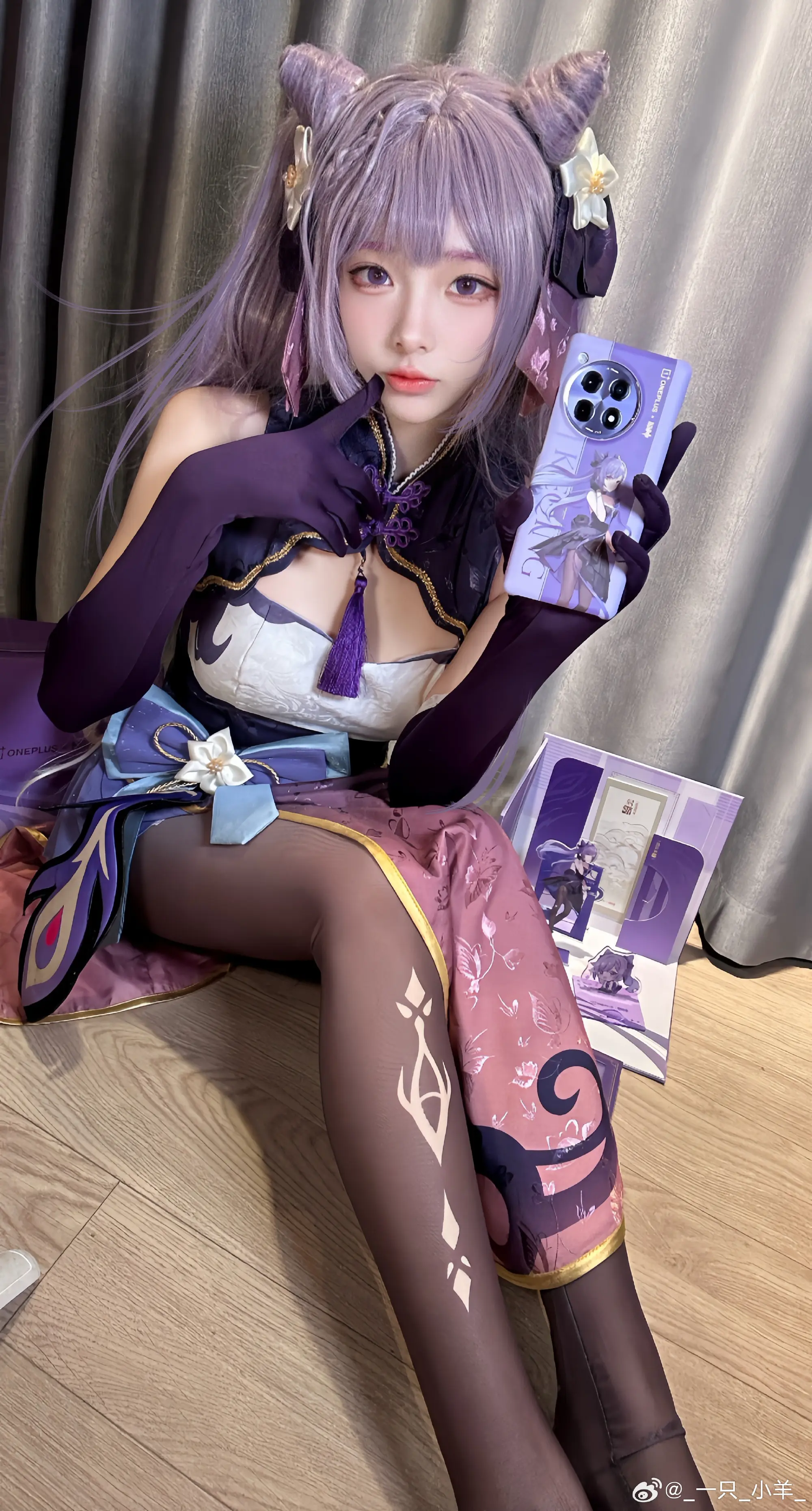 COSPLAY 旅行者，送你的礼物～ 原神 刻晴@_一只_小羊_ COSPLAY-第5张