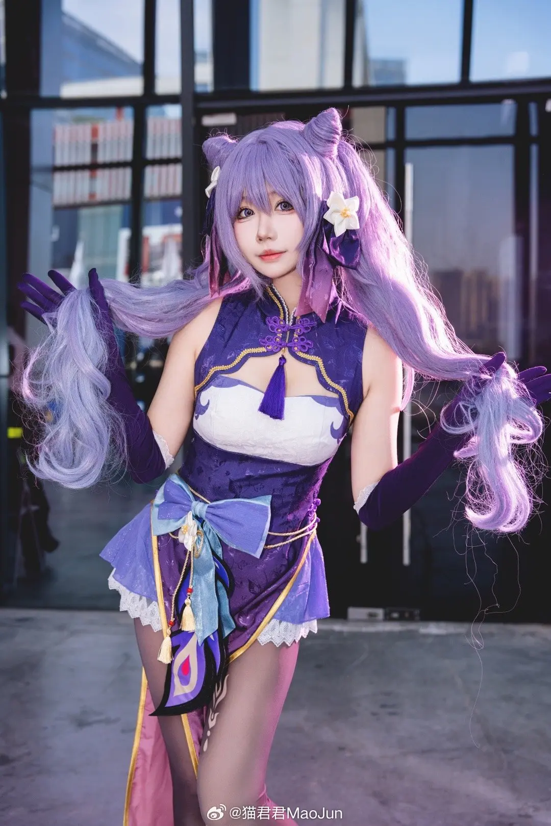 COSPLAY 💜刻师傅~来份牛杂！ 原神 刻晴cos@猫君君MaoJun COSPLAY-第5张