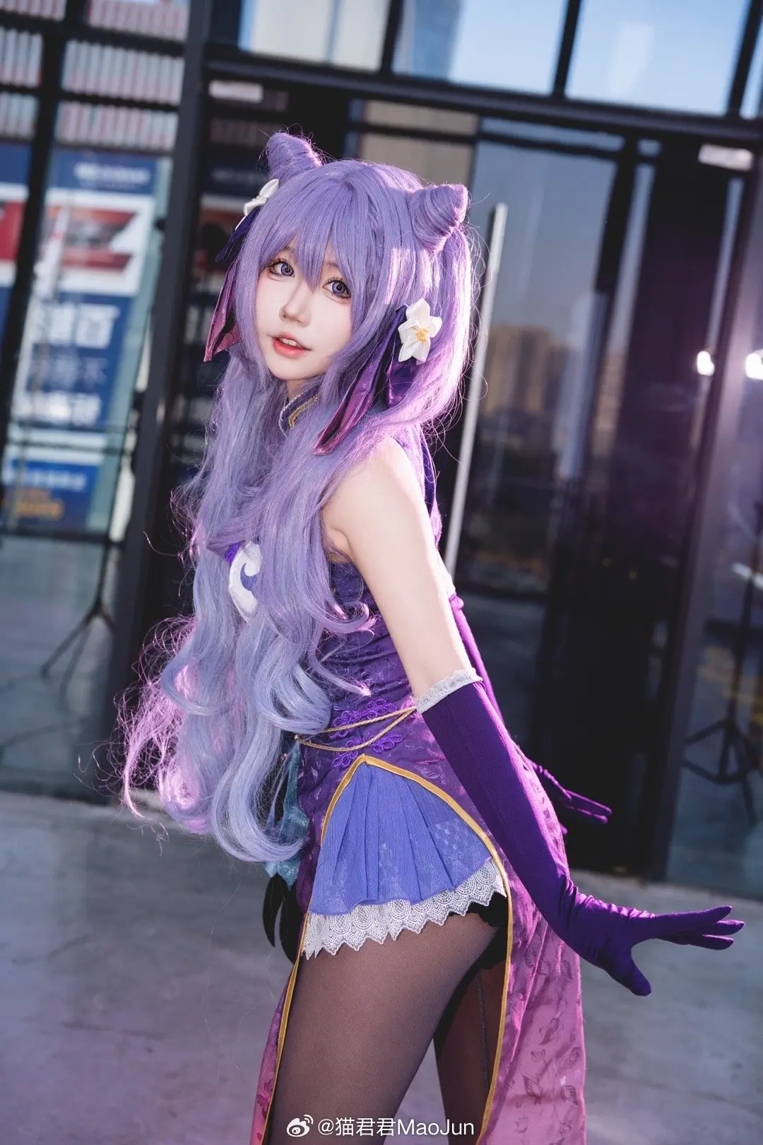 COSPLAY 💜刻师傅~来份牛杂！ 原神 刻晴cos@猫君君MaoJun COSPLAY-第9张