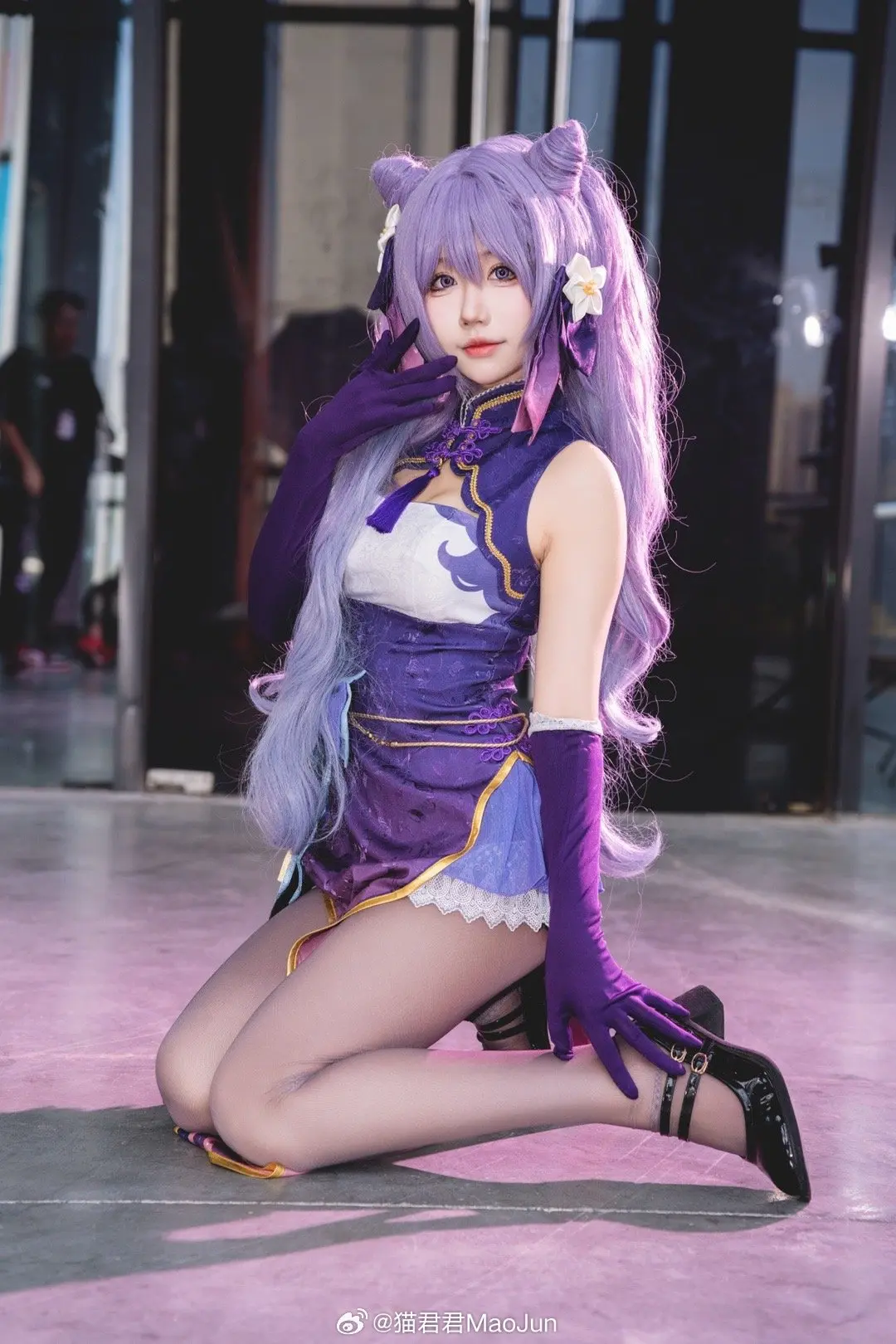 COSPLAY 💜刻师傅~来份牛杂！ 原神 刻晴cos@猫君君MaoJun-公众号小姨ai