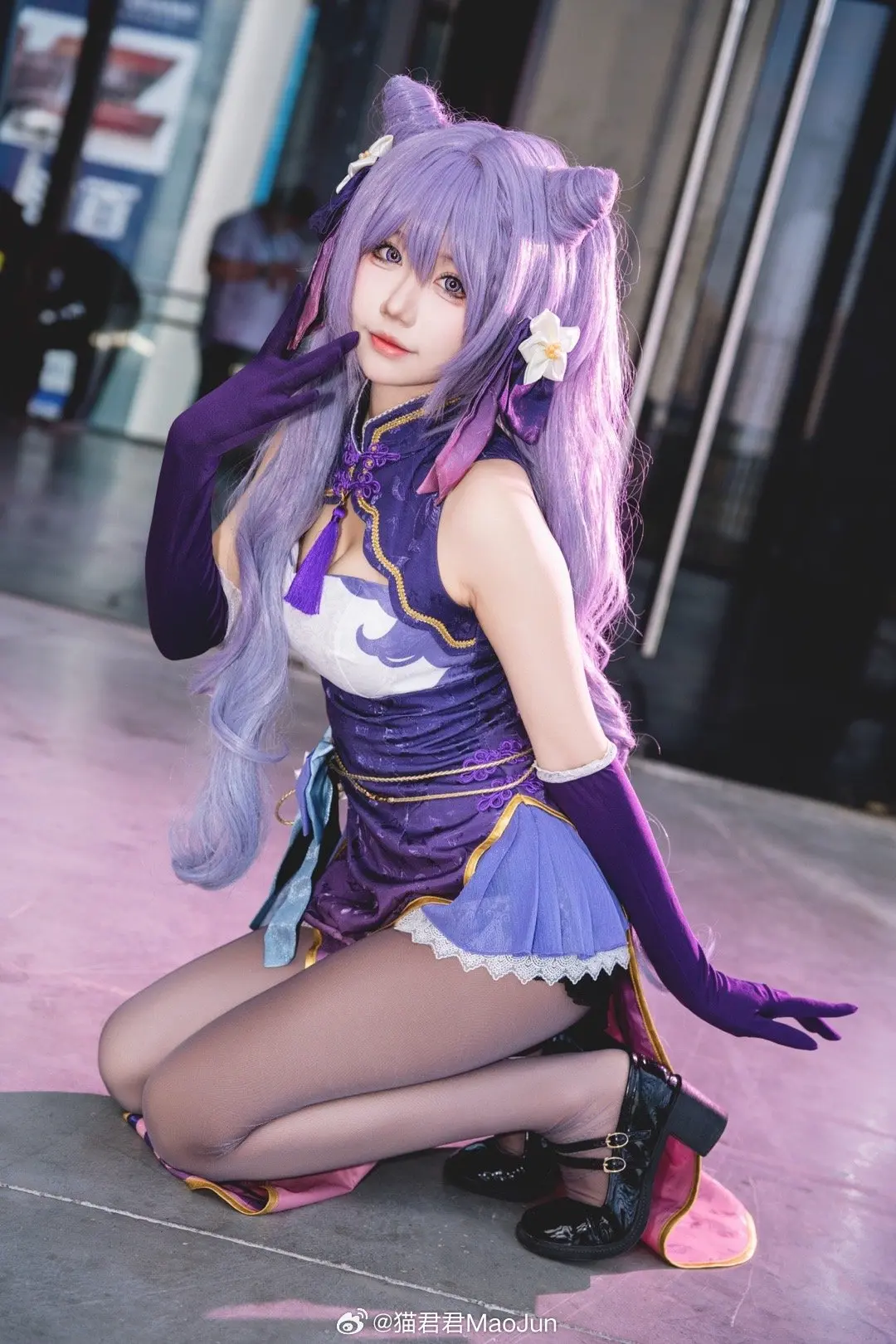 COSPLAY 💜刻师傅~来份牛杂！ 原神 刻晴cos@猫君君MaoJun COSPLAY-第7张