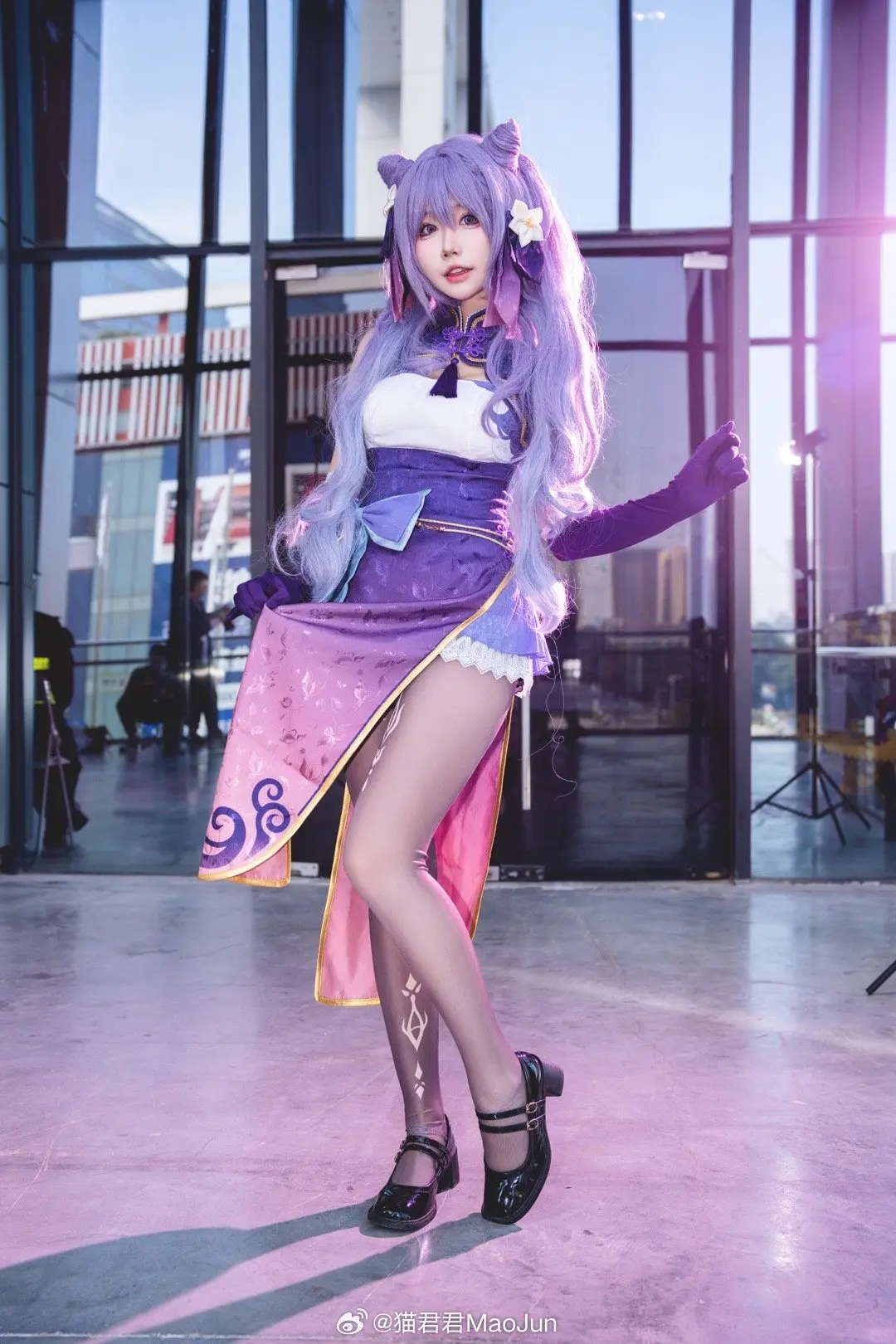 COSPLAY 💜刻师傅~来份牛杂！ 原神 刻晴cos@猫君君MaoJun COSPLAY-第8张
