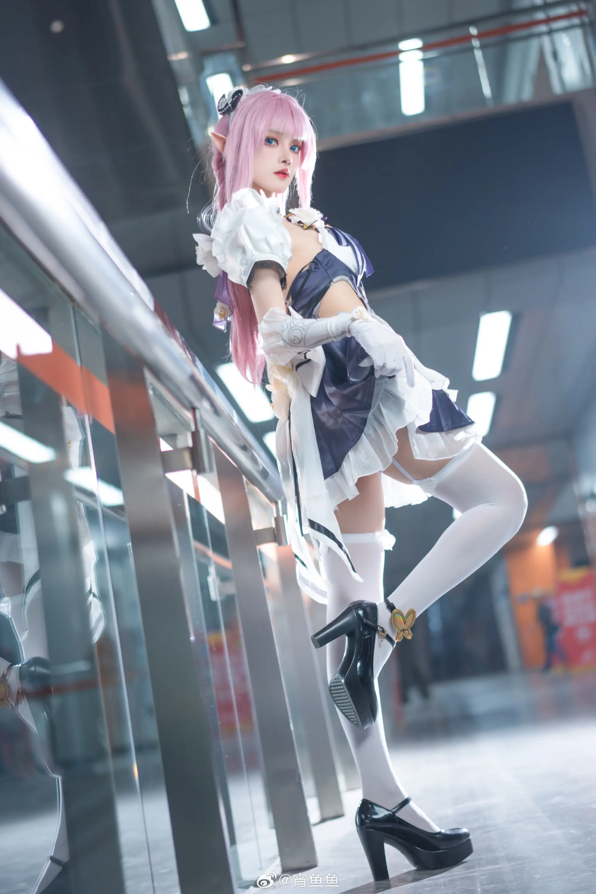 cosplay 崩坏3 🎀爱莉希雅女仆cos 粉色甜心小姐♪ Ver. 🎀@宵鱼鱼 COSPLAY-第5张