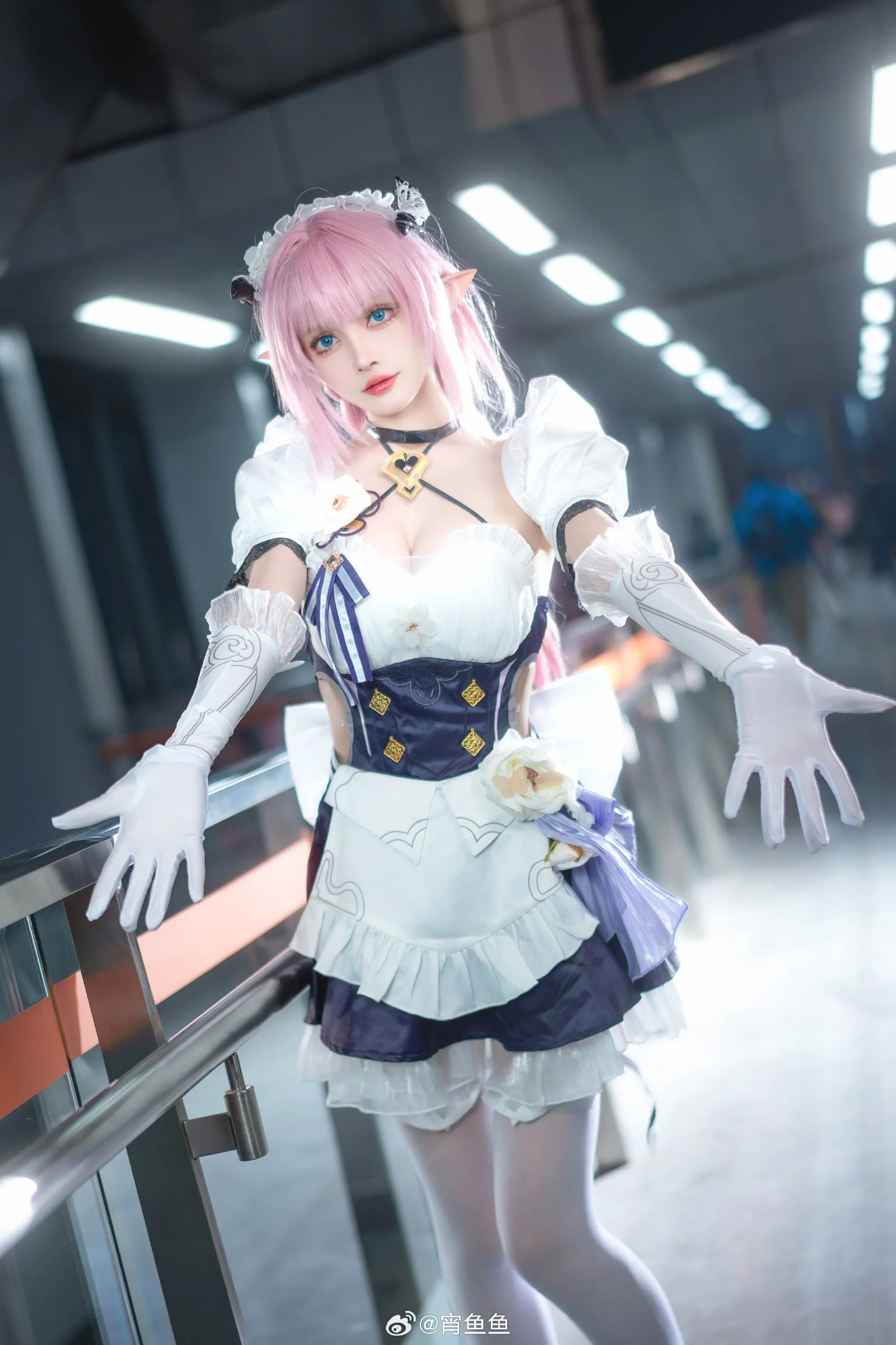cosplay 崩坏3 🎀爱莉希雅女仆cos 粉色甜心小姐♪ Ver. 🎀@宵鱼鱼 COSPLAY-第3张