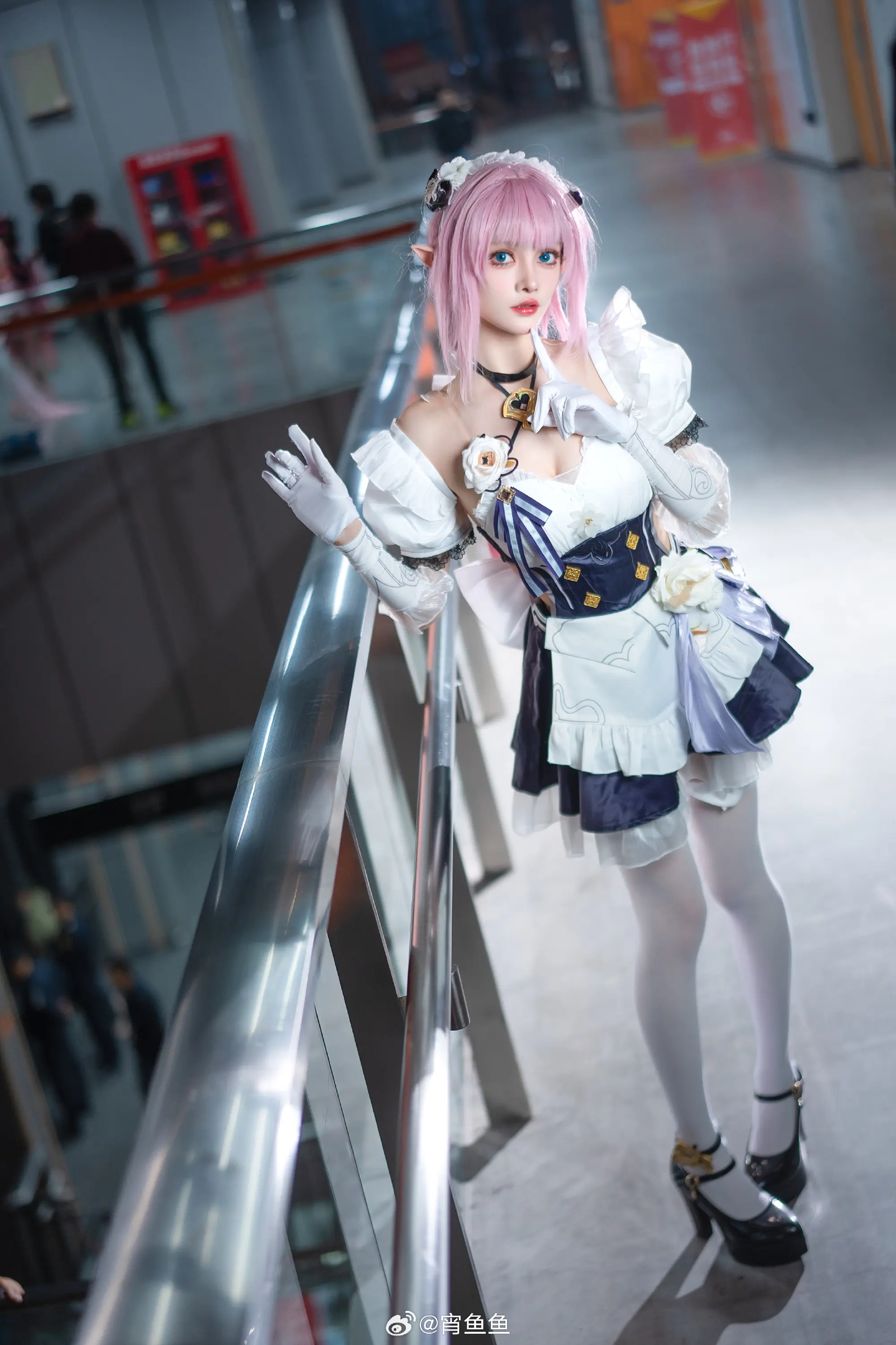 cosplay 崩坏3 🎀爱莉希雅女仆cos 粉色甜心小姐♪ Ver. 🎀@宵鱼鱼 COSPLAY-第7张