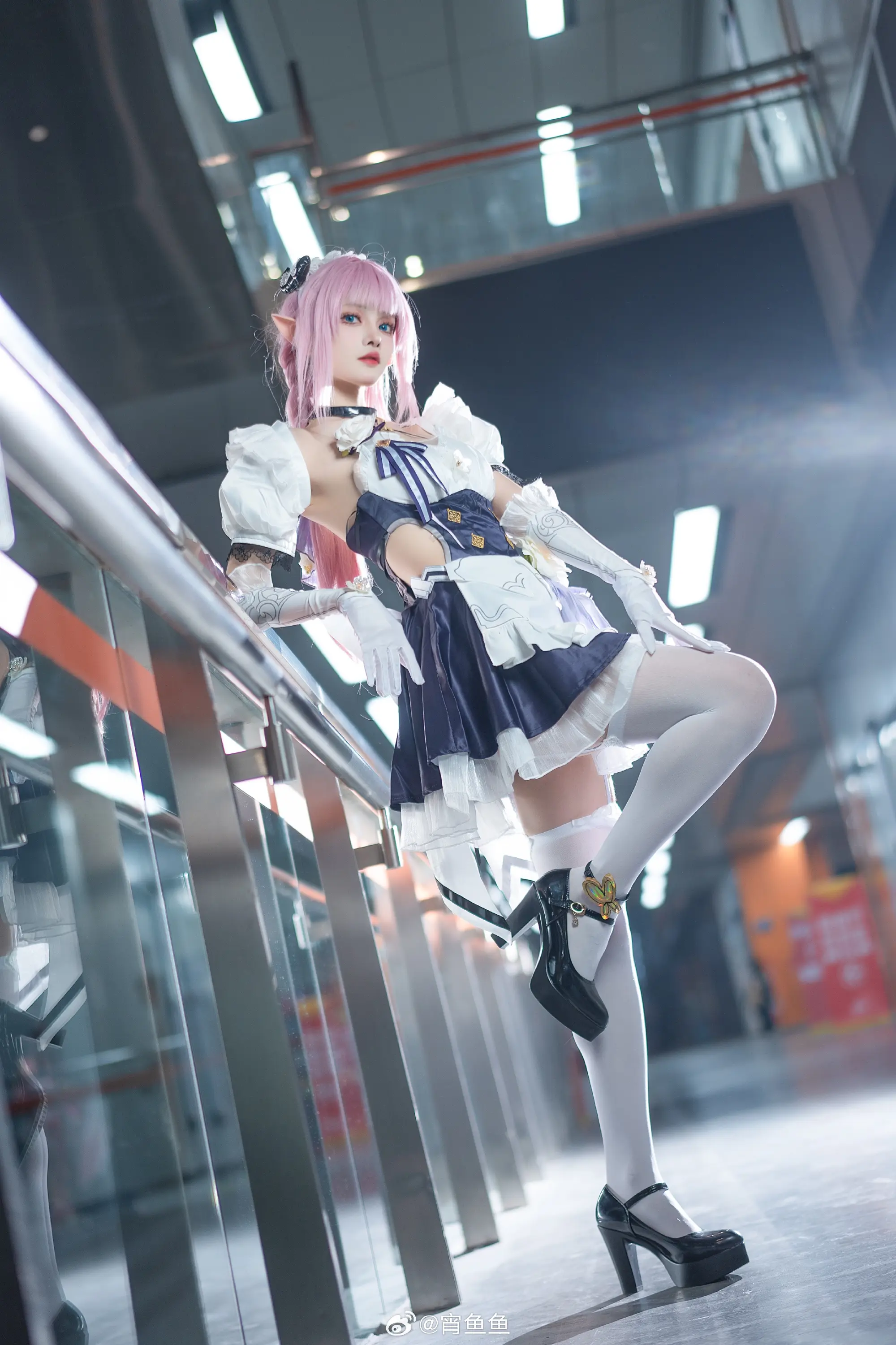 cosplay 崩坏3 🎀爱莉希雅女仆cos 粉色甜心小姐♪ Ver. 🎀@宵鱼鱼 COSPLAY-第8张