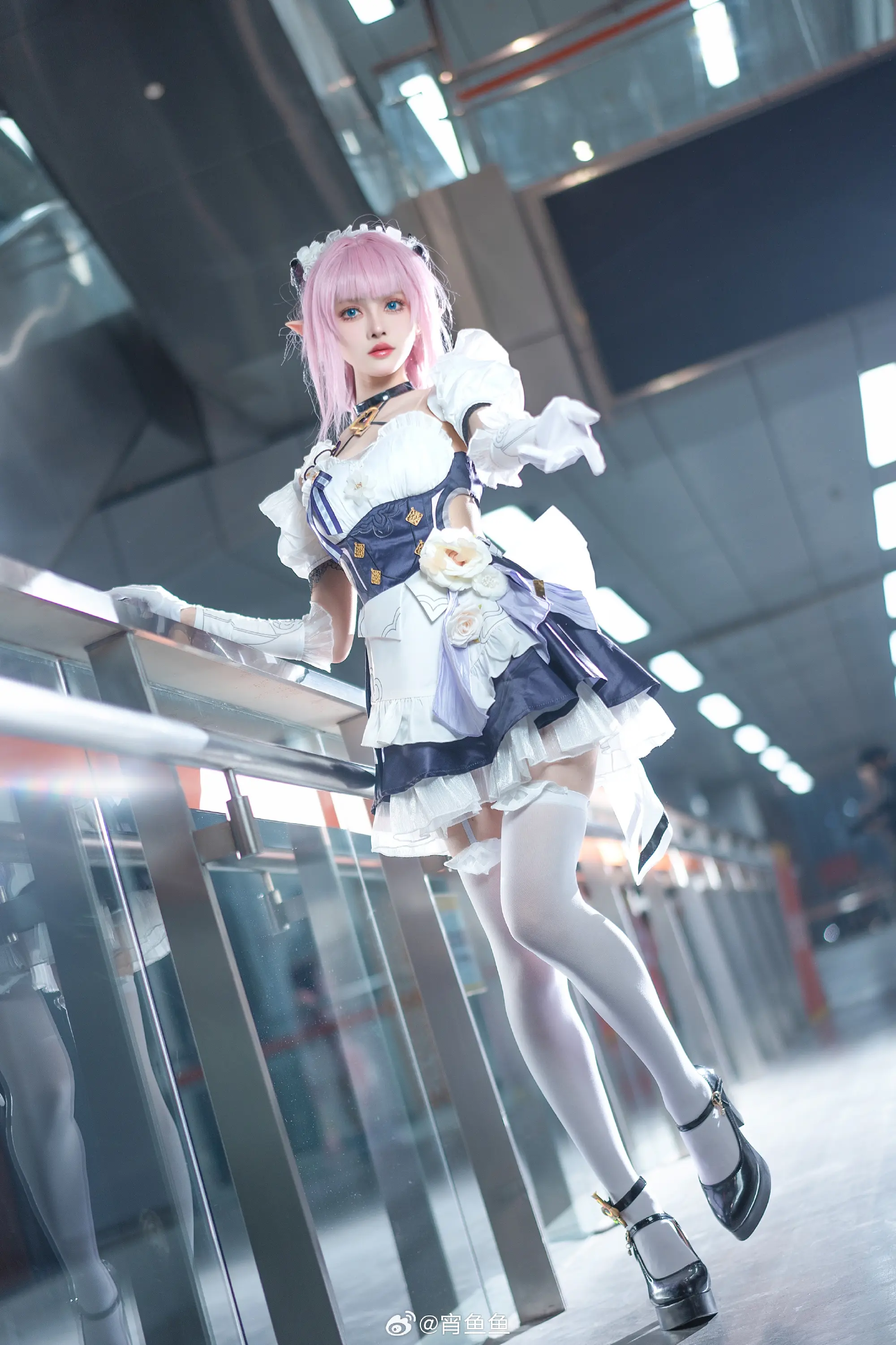 cosplay 崩坏3 🎀爱莉希雅女仆cos 粉色甜心小姐♪ Ver. 🎀@宵鱼鱼 COSPLAY-第9张