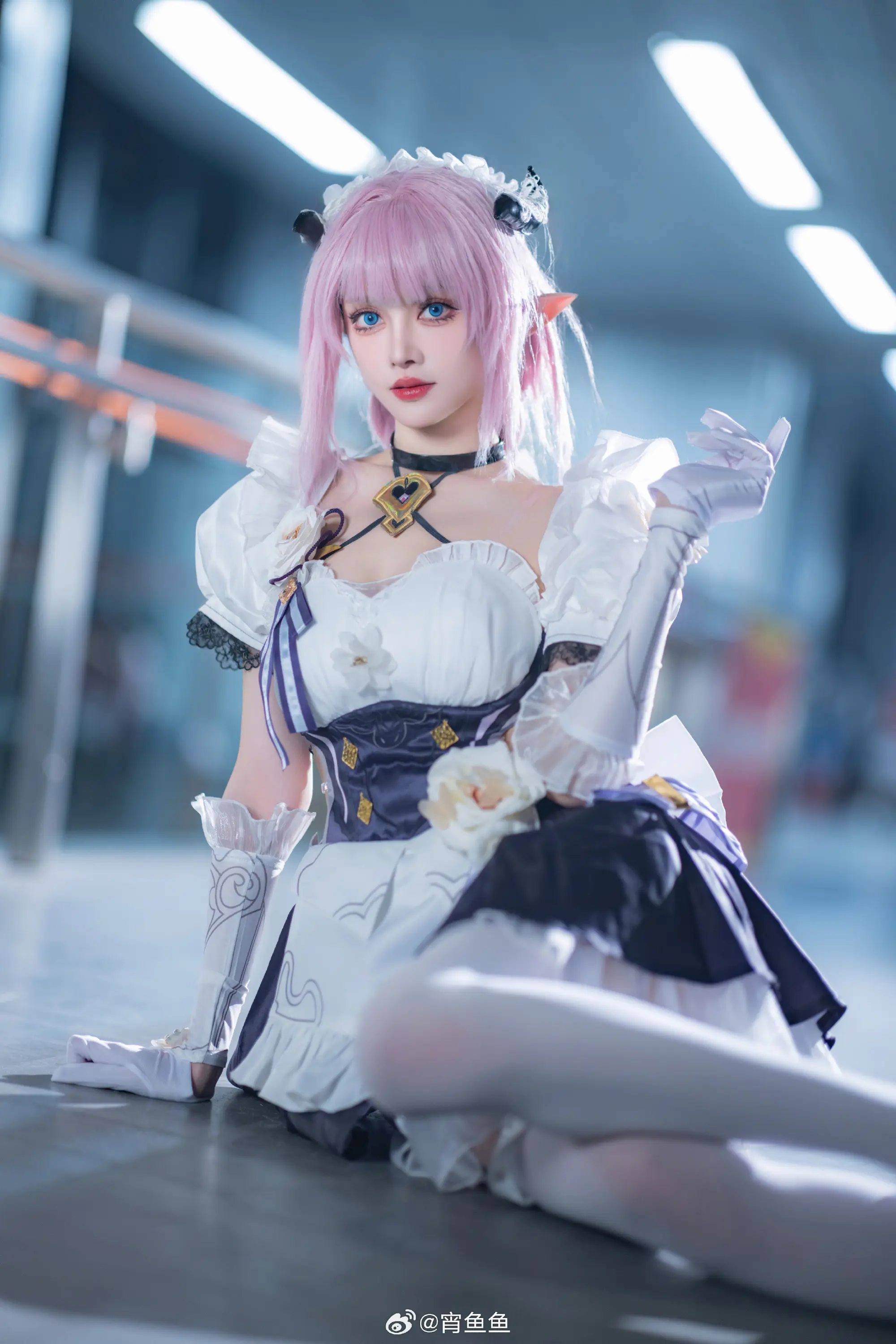 cosplay 崩坏3 爱莉希雅女仆cos@宵鱼鱼 COSPLAY-第3张