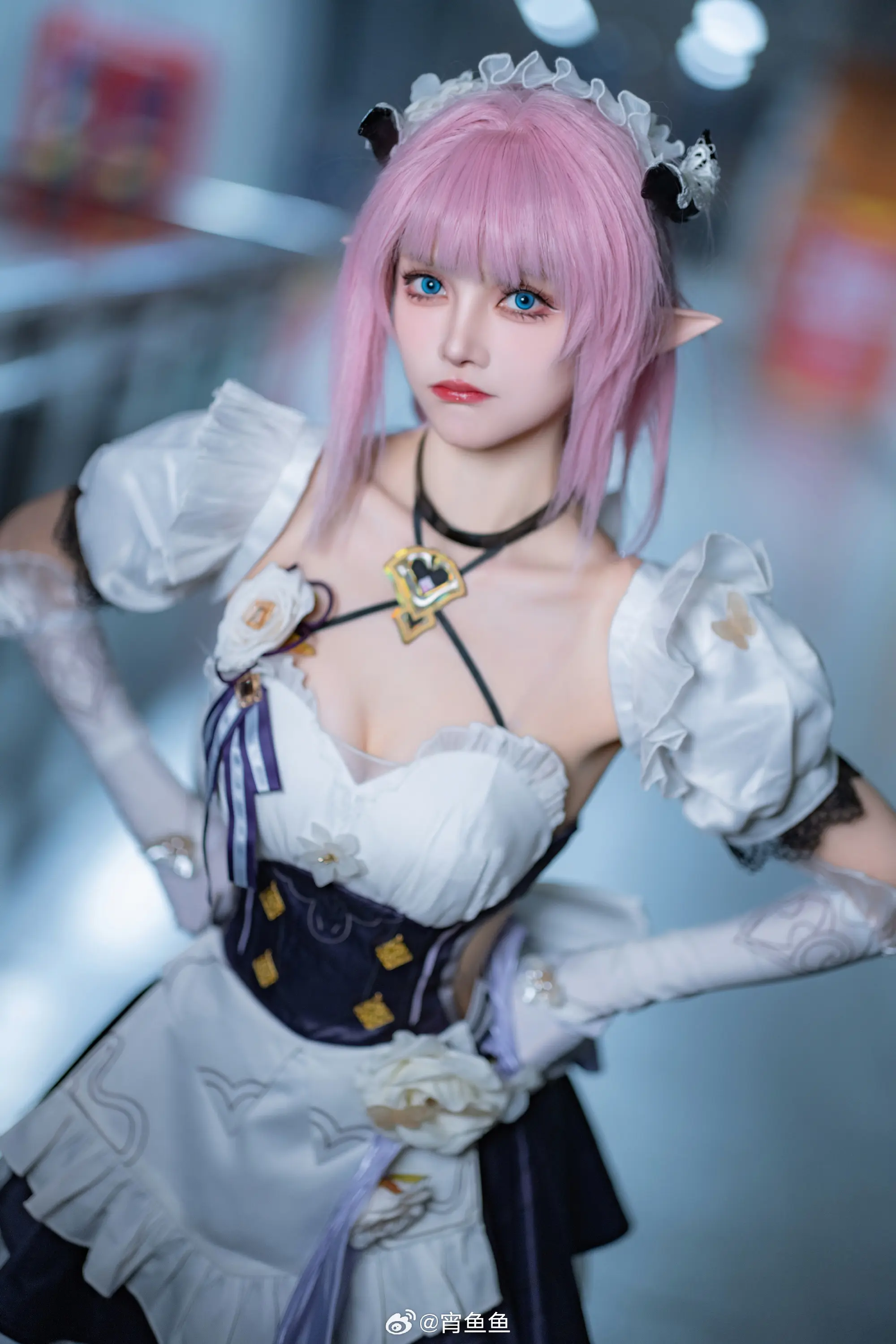 cosplay 崩坏3 爱莉希雅女仆cos@宵鱼鱼 COSPLAY-第4张