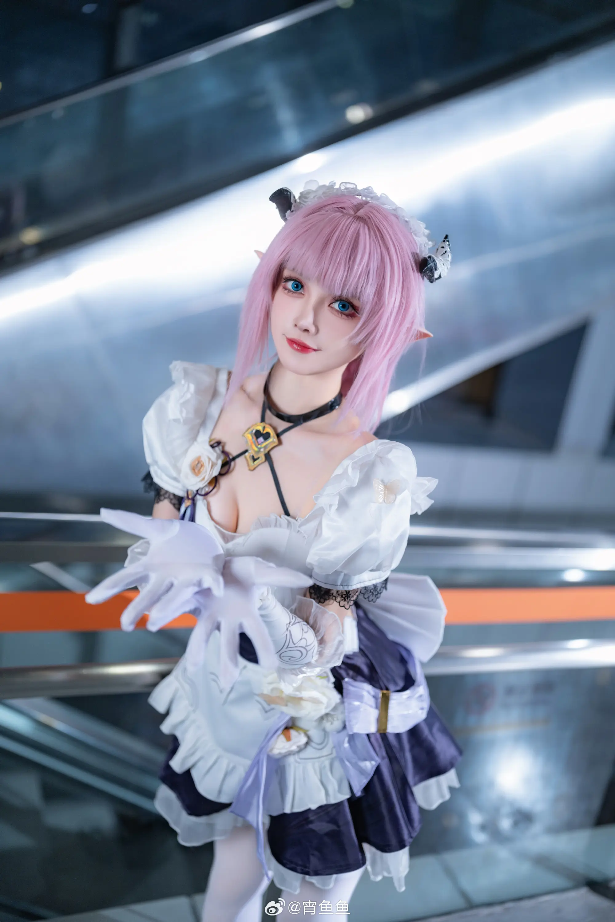 cosplay 崩坏3 爱莉希雅女仆cos@宵鱼鱼-公众号小姨ai