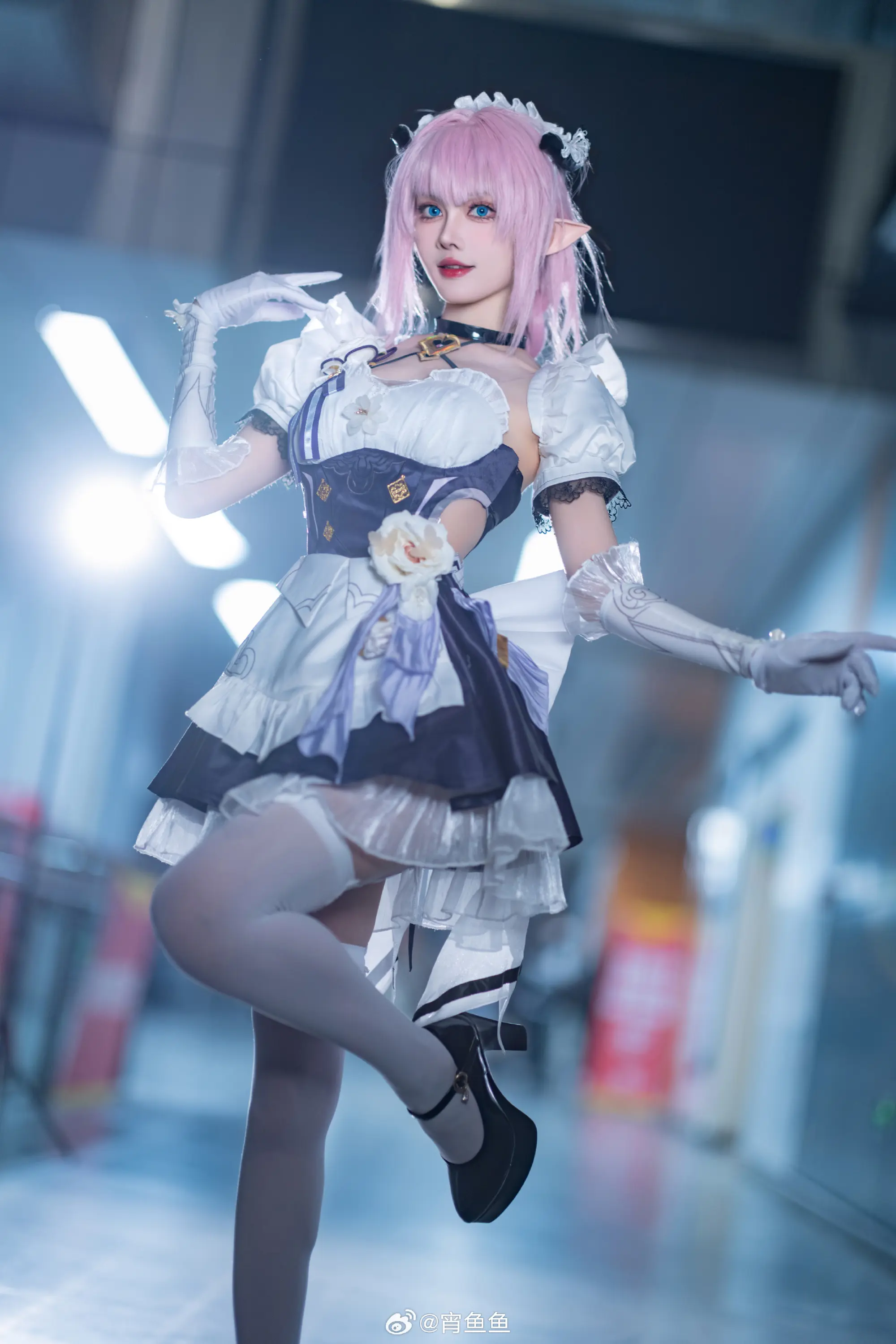 cosplay 崩坏3 爱莉希雅女仆cos@宵鱼鱼 COSPLAY-第6张