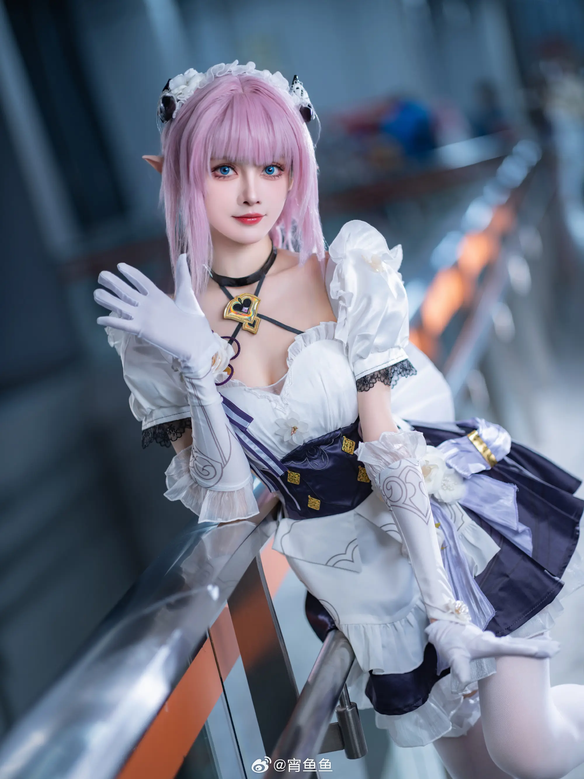 cosplay 崩坏3 爱莉希雅女仆cos@宵鱼鱼 COSPLAY-第8张