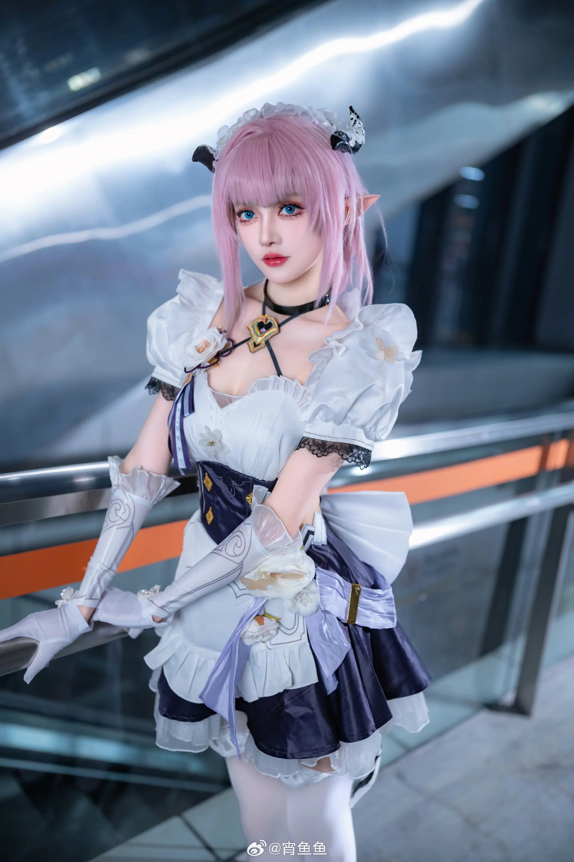 cosplay 崩坏3 爱莉希雅女仆cos@宵鱼鱼 COSPLAY-第10张