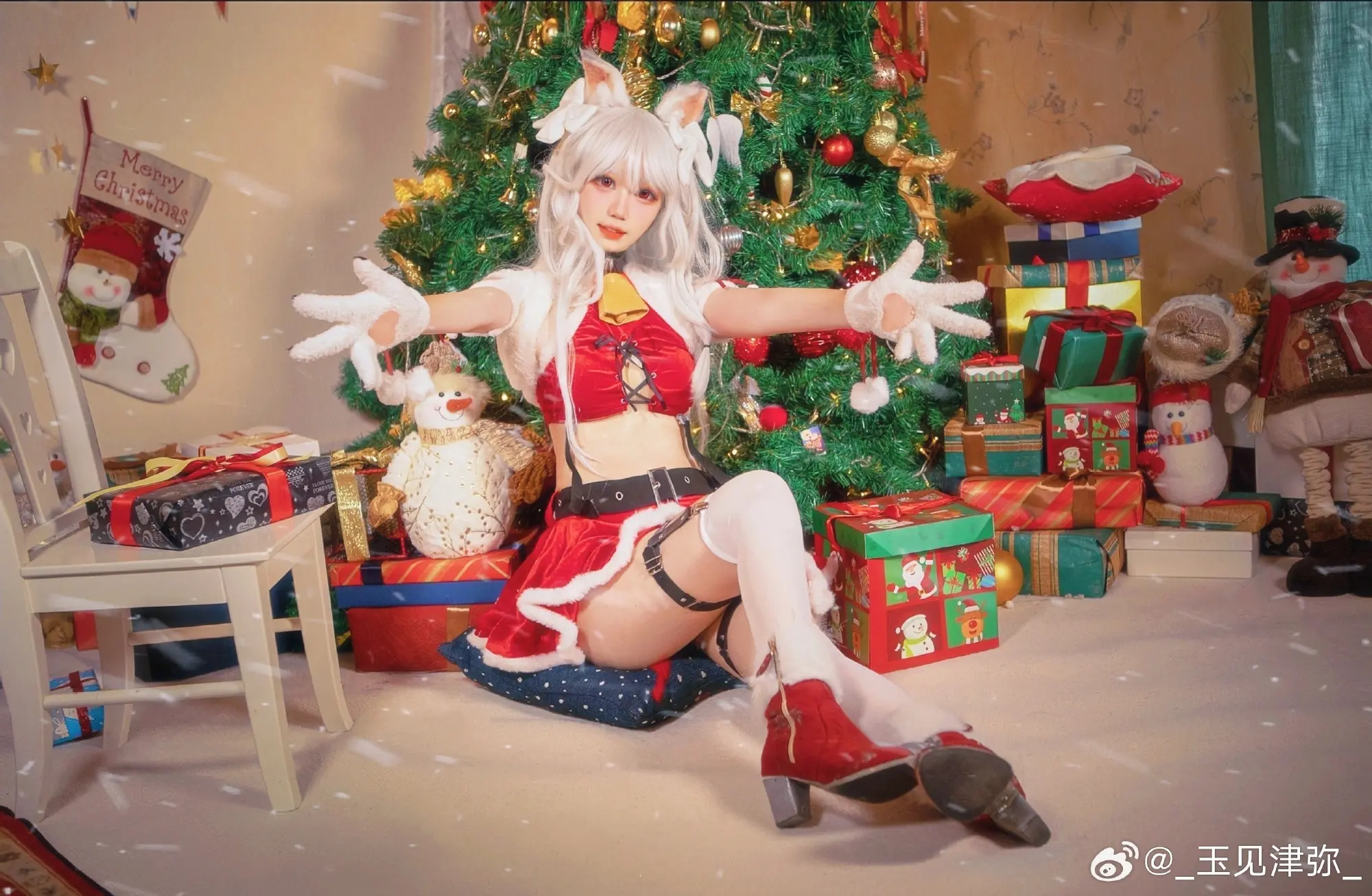 Cosplay 碧蓝航线cos 美梦环绕圣诞夜-夕立（椿）@_玉见津弥_ COSPLAY-第8张