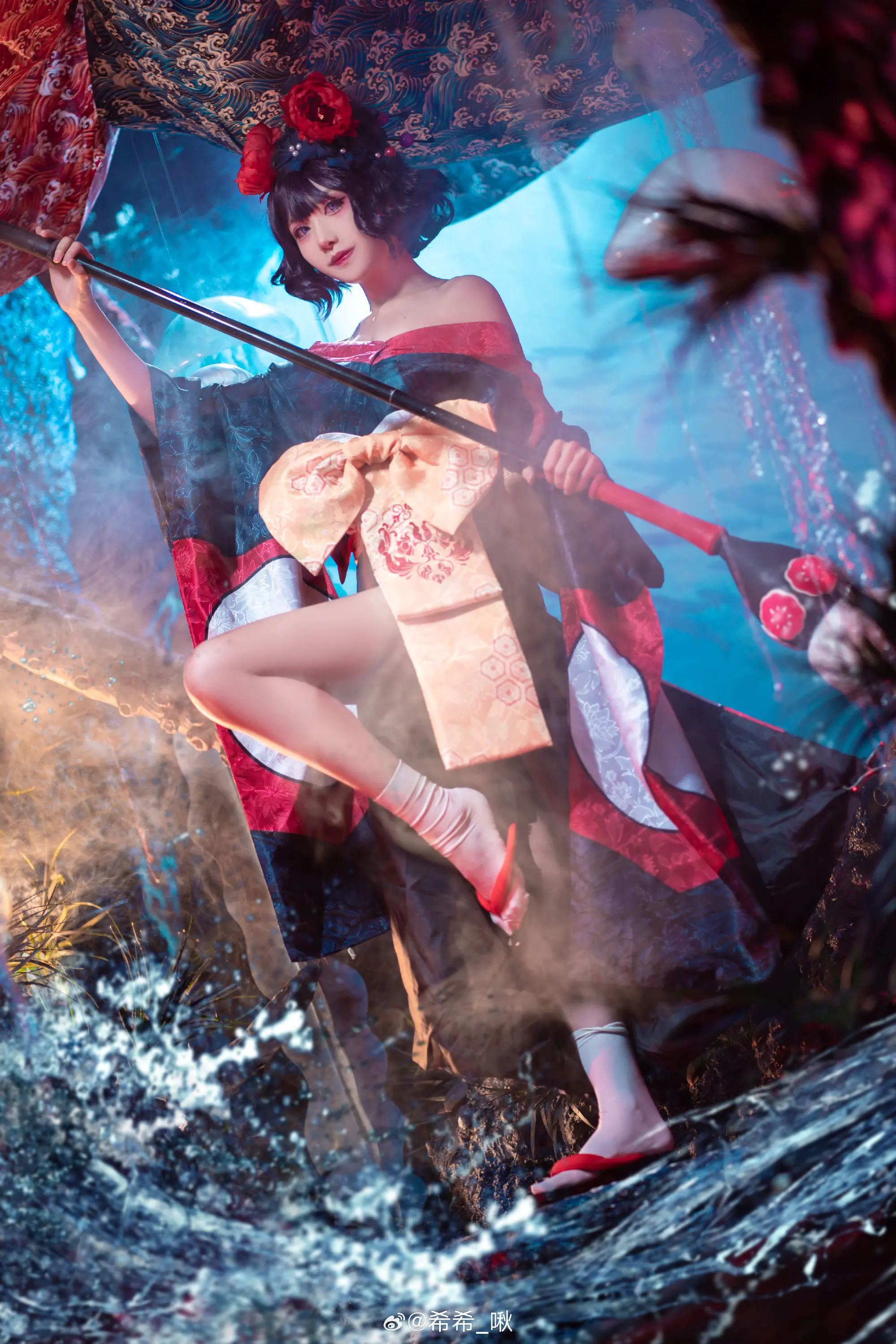 COSPLAY 葛饰北斋，只是个微不足道的画工 Fate/Grandorder 葛饰北斋 和服@希希_啾 COSPLAY-第2张