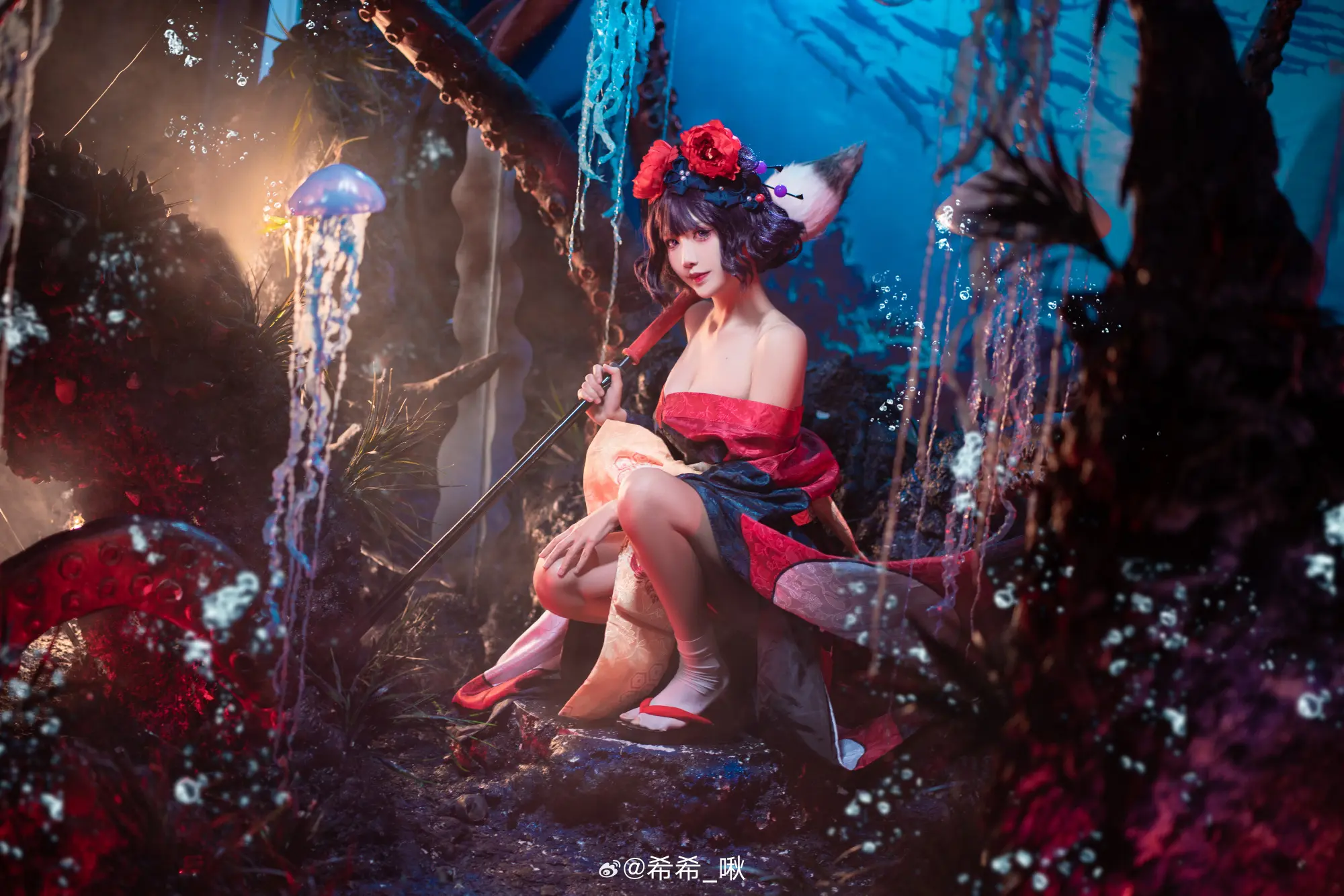 COSPLAY 葛饰北斋，只是个微不足道的画工 Fate/Grandorder 葛饰北斋 和服@希希_啾 COSPLAY-第5张