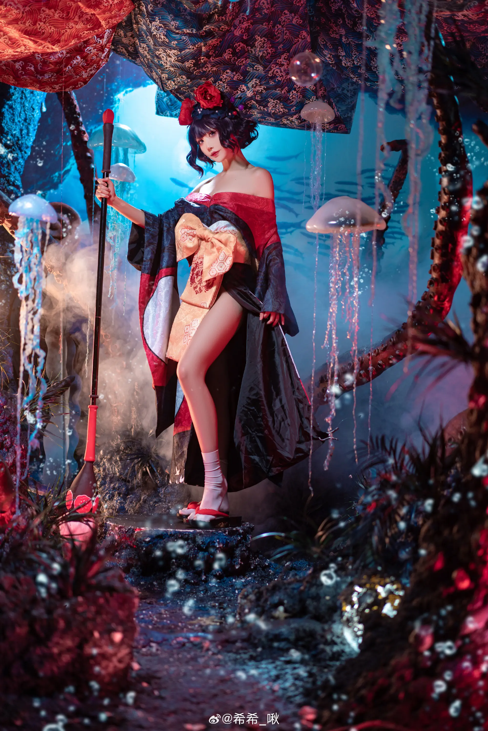 COSPLAY 葛饰北斋，只是个微不足道的画工 Fate/Grandorder 葛饰北斋 和服@希希_啾 COSPLAY-第8张