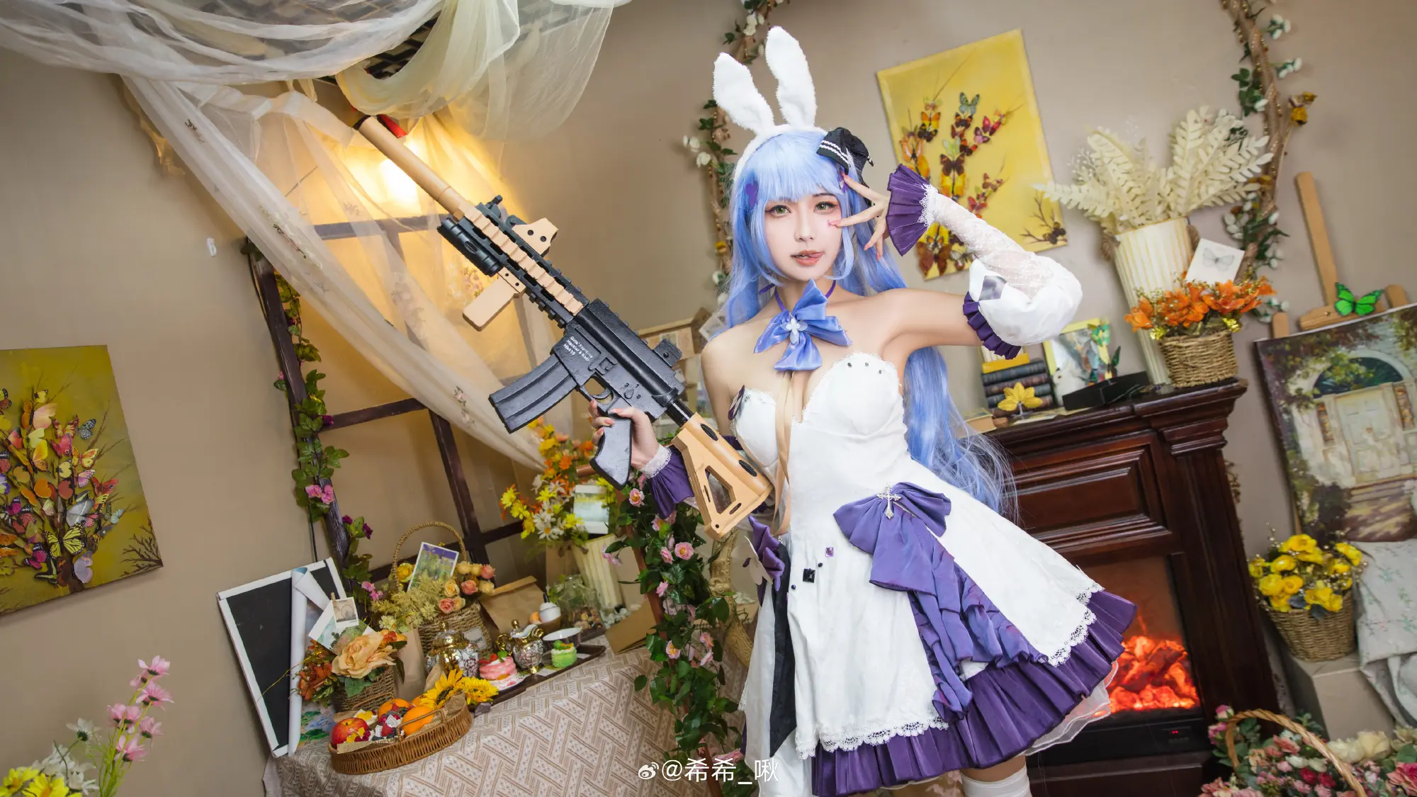 COSPLAY hk416 千宵草味的锡纸糖 少女前线@纱希只喝快乐水 COSPLAY-第2张