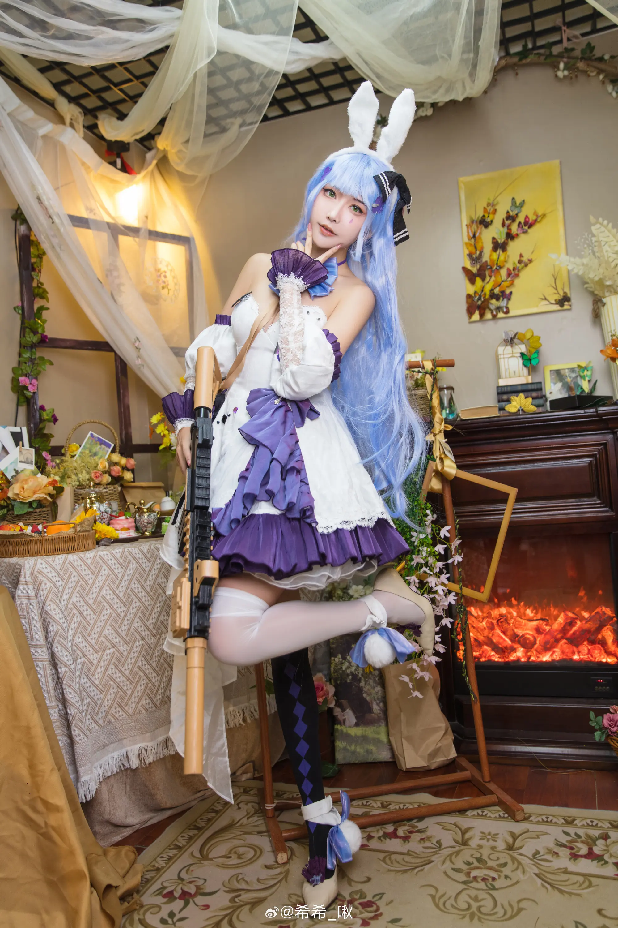 COSPLAY hk416 千宵草味的锡纸糖 少女前线@纱希只喝快乐水 COSPLAY-第4张
