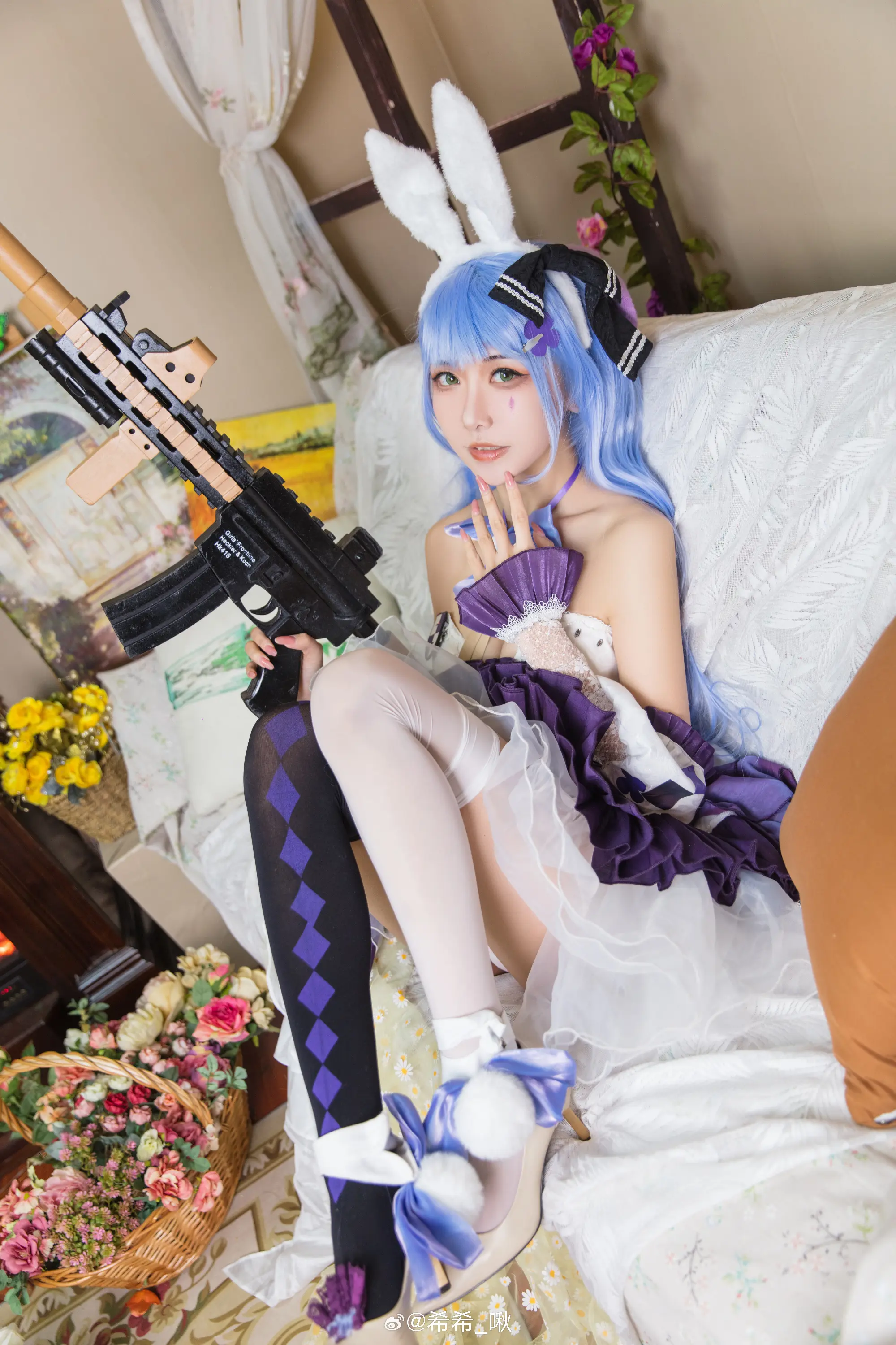 COSPLAY hk416 千宵草味的锡纸糖 少女前线@纱希只喝快乐水 COSPLAY-第5张