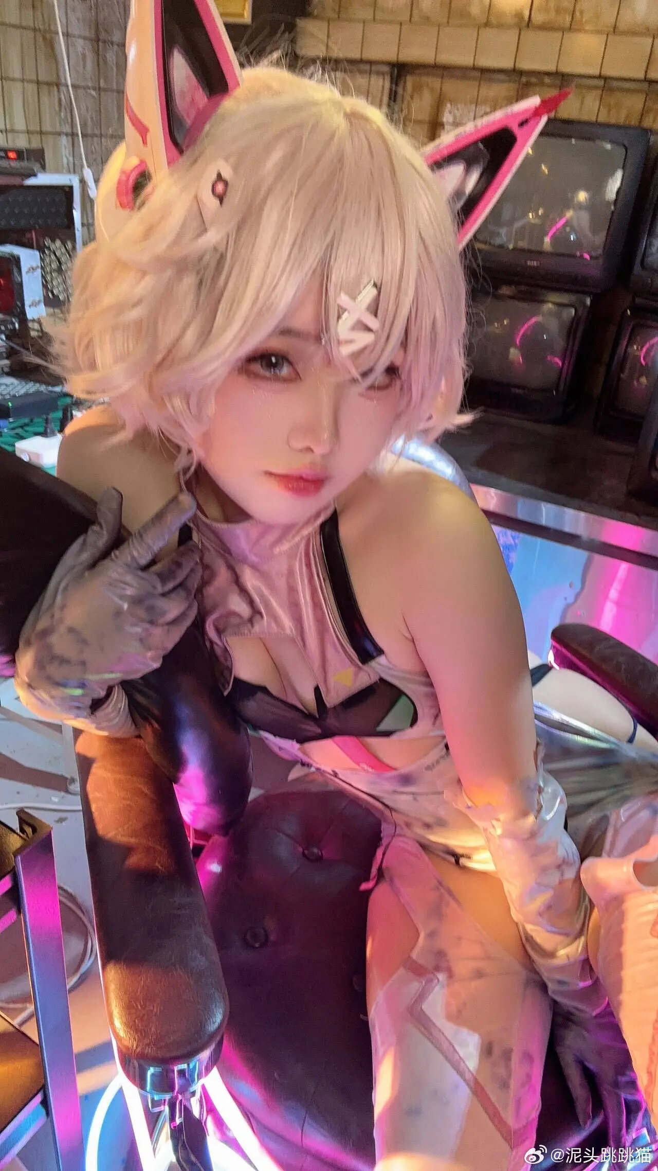 COSPLAY  是我喜欢的粉毛！交错战线 绯猁@泥头跳跳猫 COSPLAY-第3张