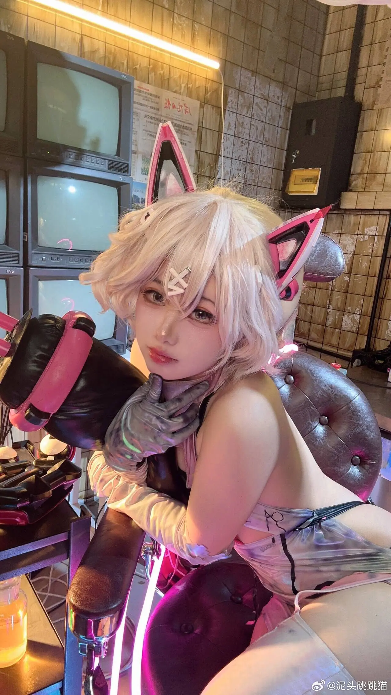 COSPLAY  是我喜欢的粉毛！交错战线 绯猁@泥头跳跳猫 COSPLAY-第4张