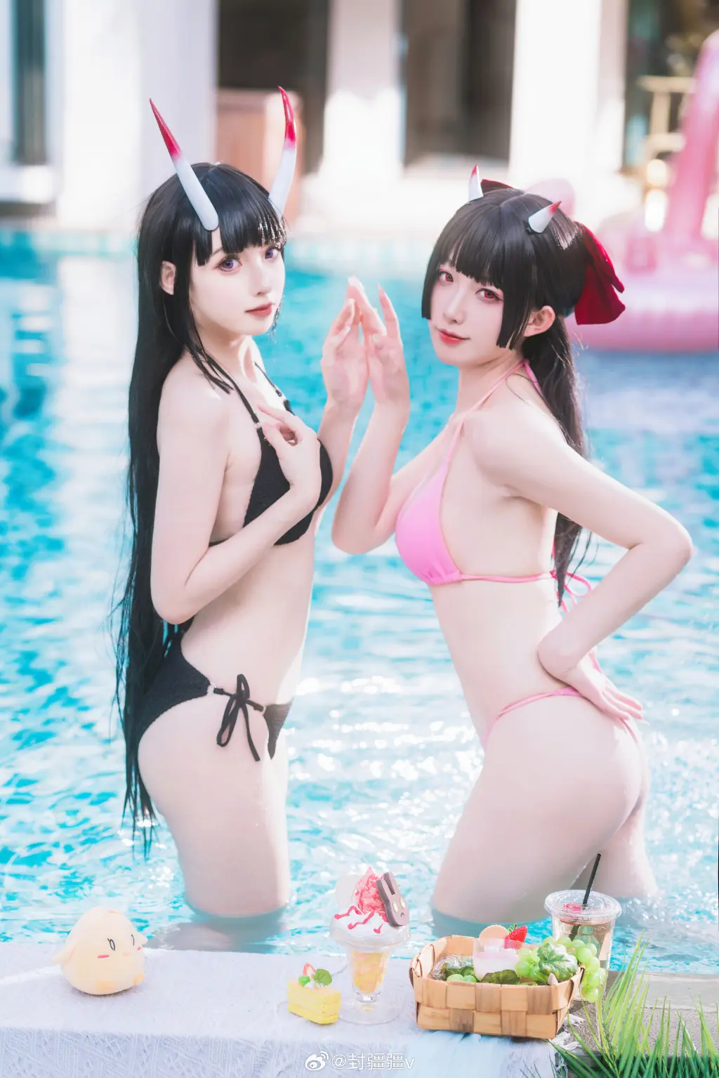 cosplay 碧蓝航线 🌴能代x酒匂泳装cos🍃@封疆疆v COSPLAY-第7张