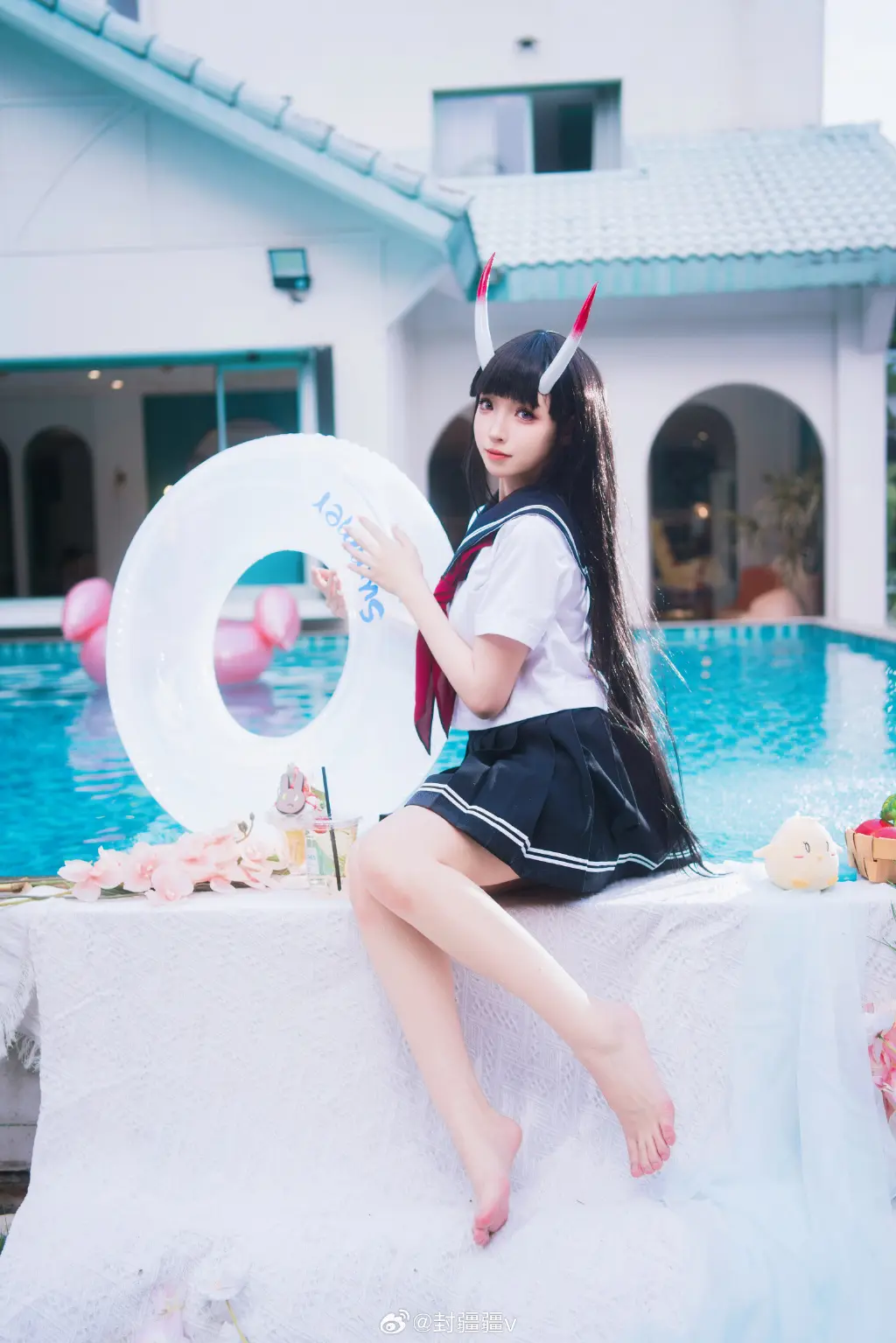 cosplay 碧蓝航线 🌴能代x酒匂泳装cos🍃@封疆疆v COSPLAY-第4张