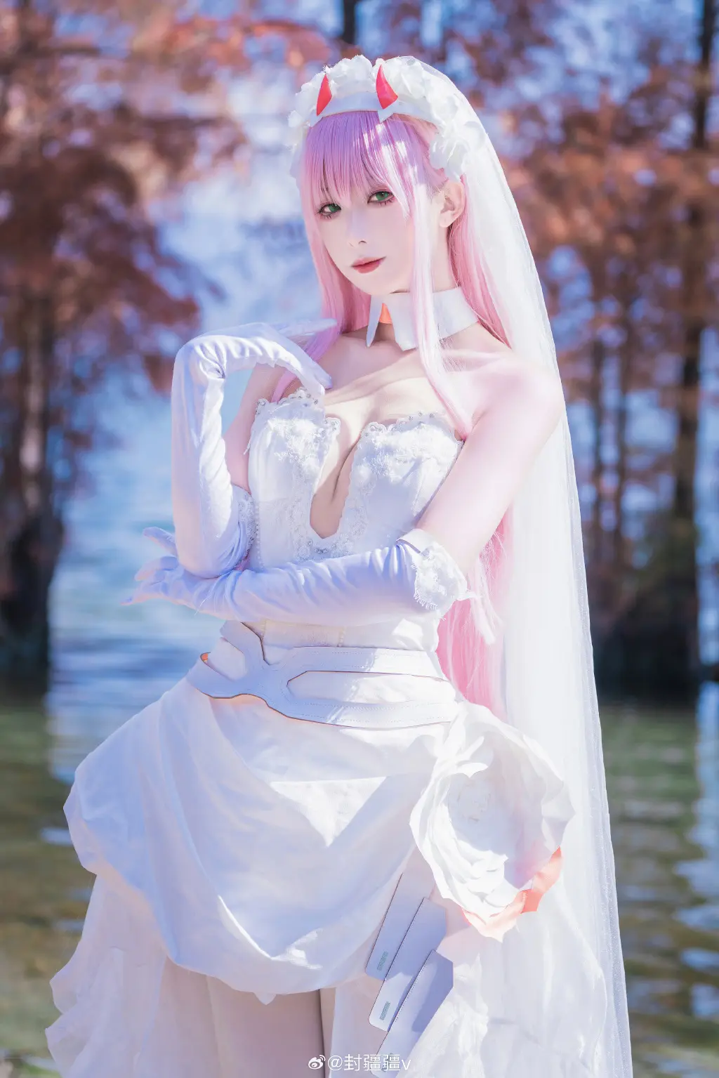 cosplay darlinginthefranxx 02花嫁cos@封疆疆v-公众号小姨ai