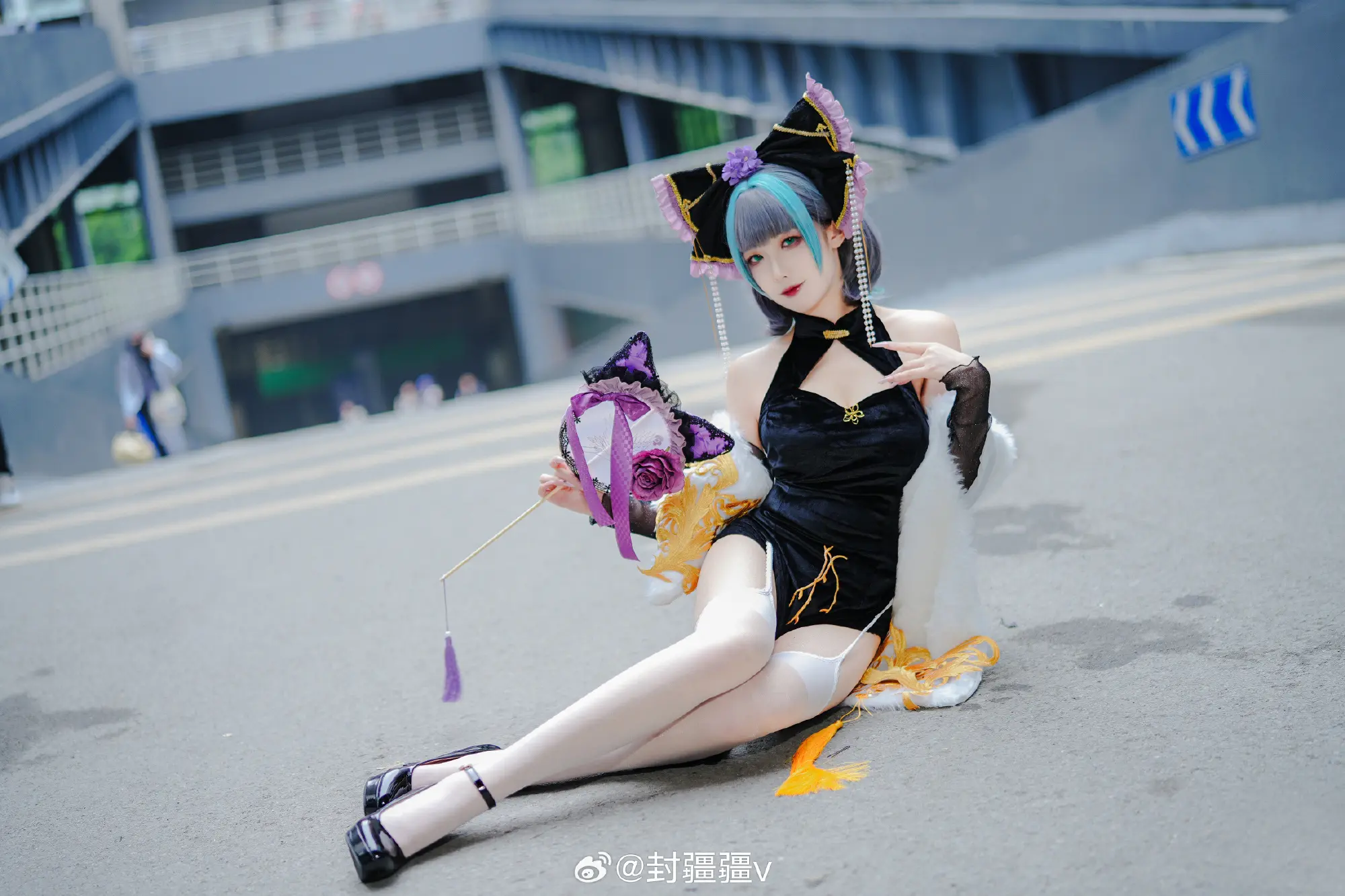cosplay 碧蓝航线 柴郡 旗袍废稿～@封疆疆v COSPLAY-第3张